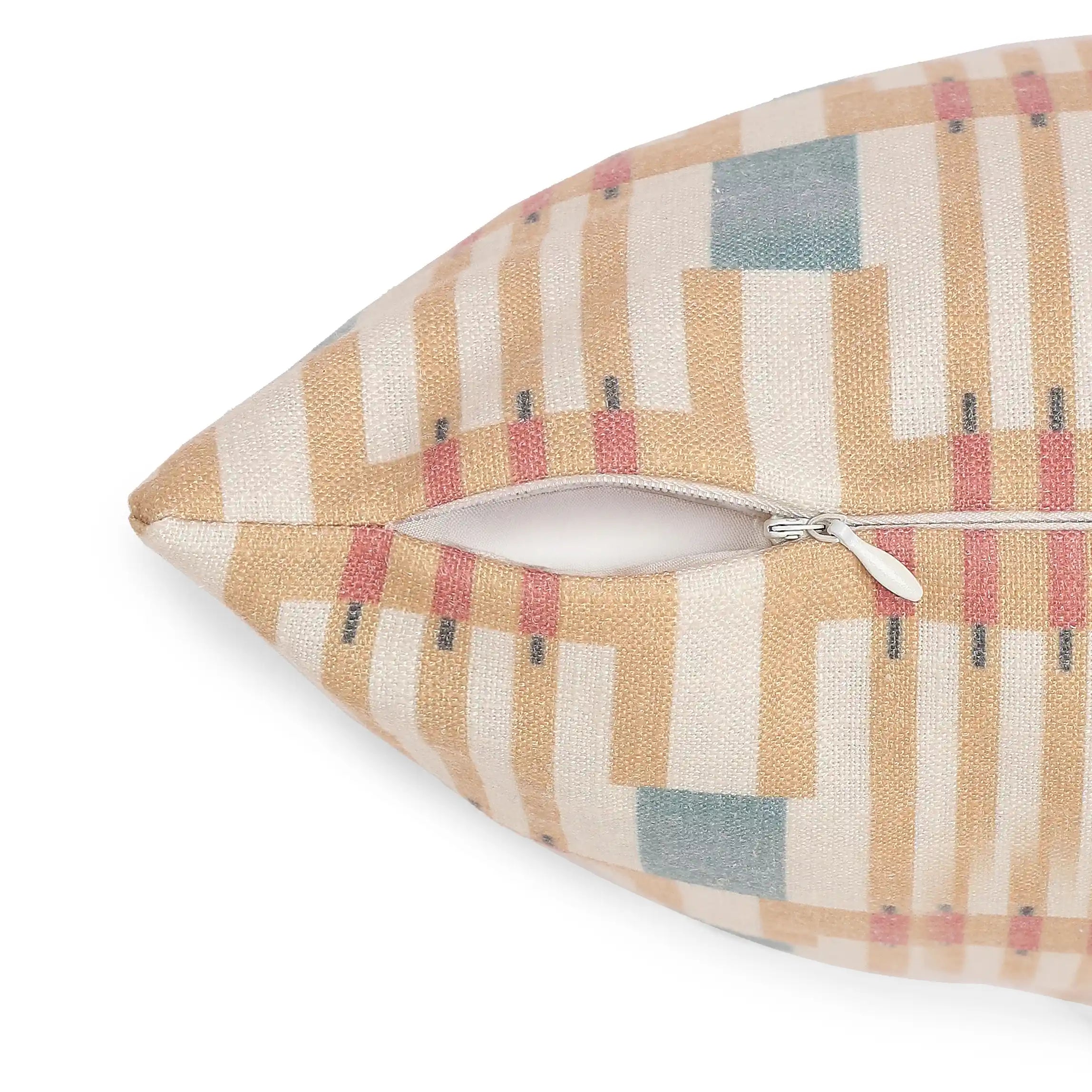 Vissencia Printed Cushion Cover | Crafted Patterns Honey Glaze / Cushion Cover (41cm x 41cm)