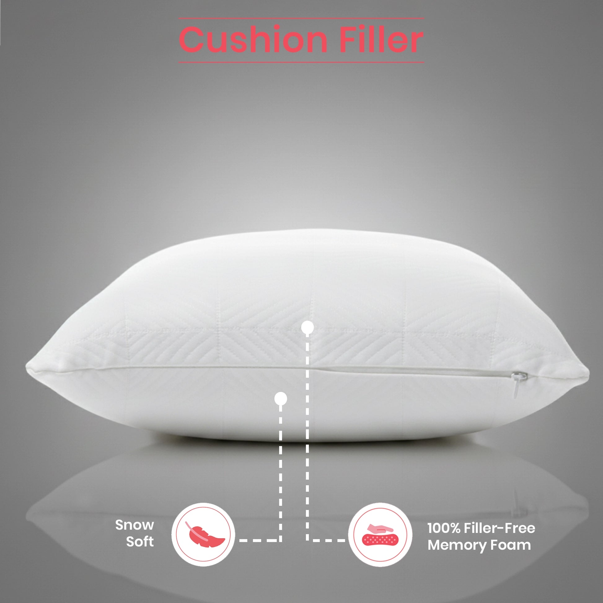 Snow Puff | Memory Foam Cushion Filler White