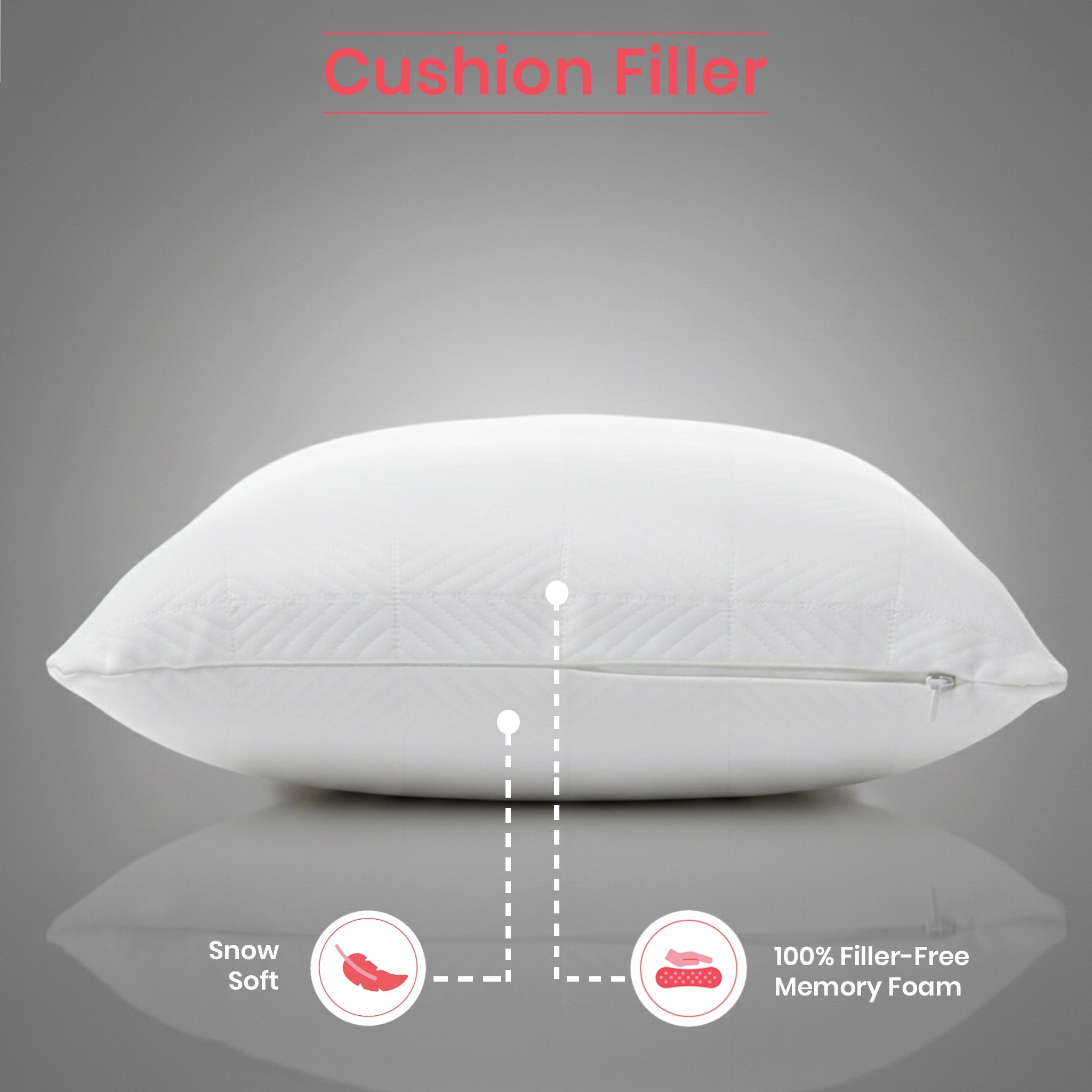 Snow Puff | Memory Foam Cushion Filler White