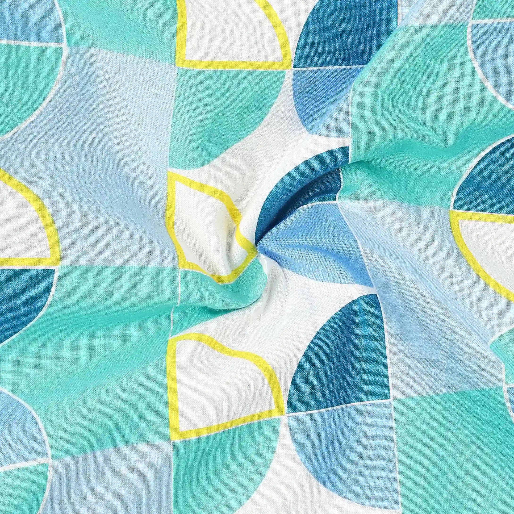 Mishella Printed Orbit Teal Dohar Orbit Teal / Double