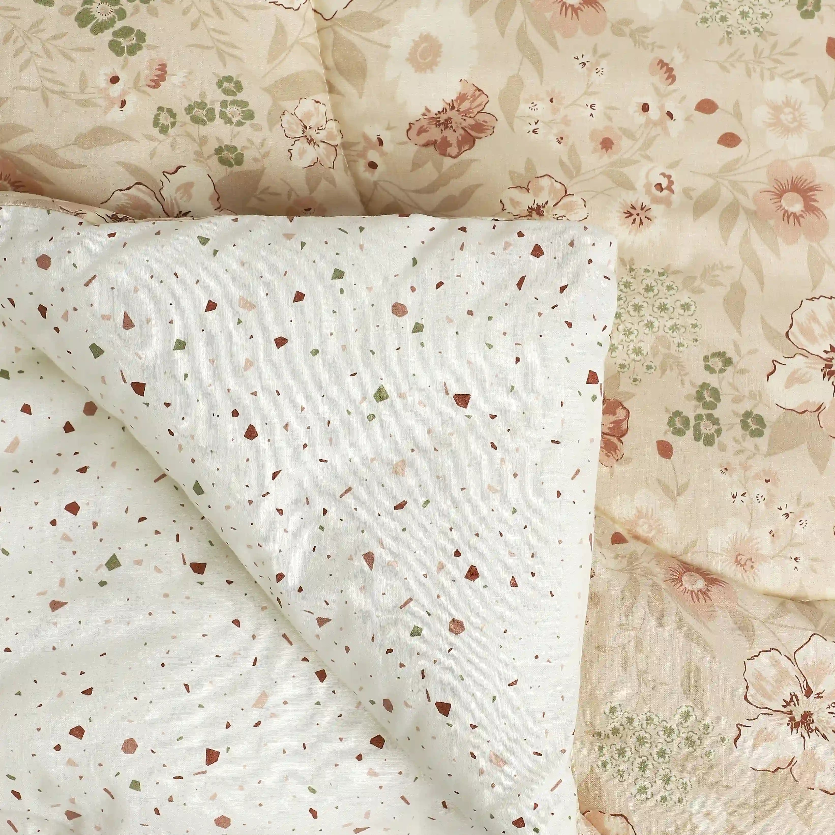 Mishella Printed Beige Comforter-120gsm Beige / Double