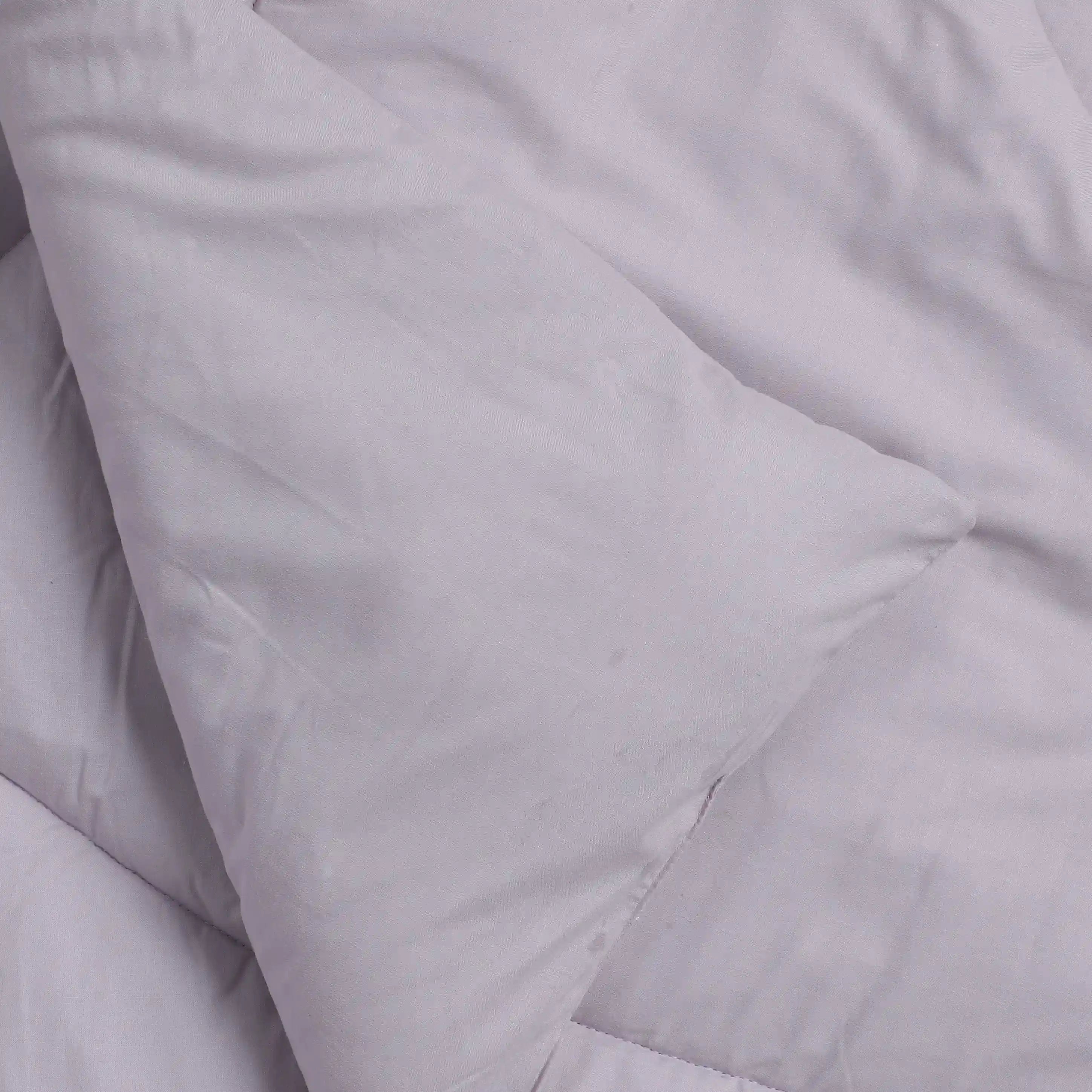 Paleto | Everyday Hues Cotton Solid Dyed 240GSM Comforter for Extra Warmth-Grey Lavender Grey Lavender / Double