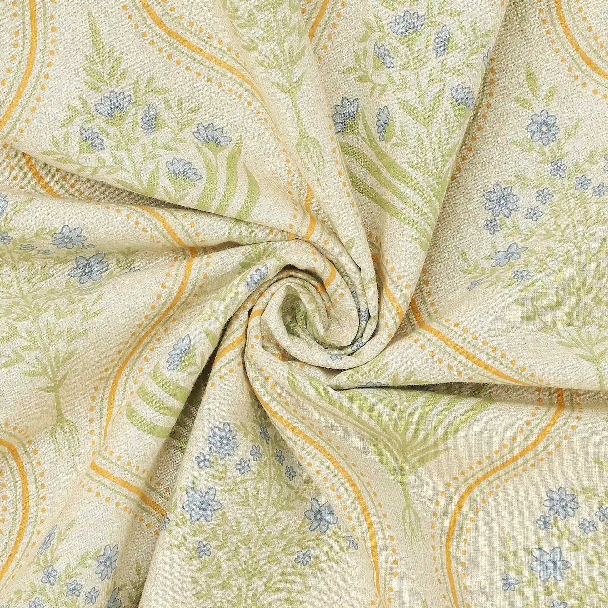 Chippa Lane | Contemporary Indian Print Design Reversible Dohar with Super Soft Flannel Layering-Mustard Mustard / Single