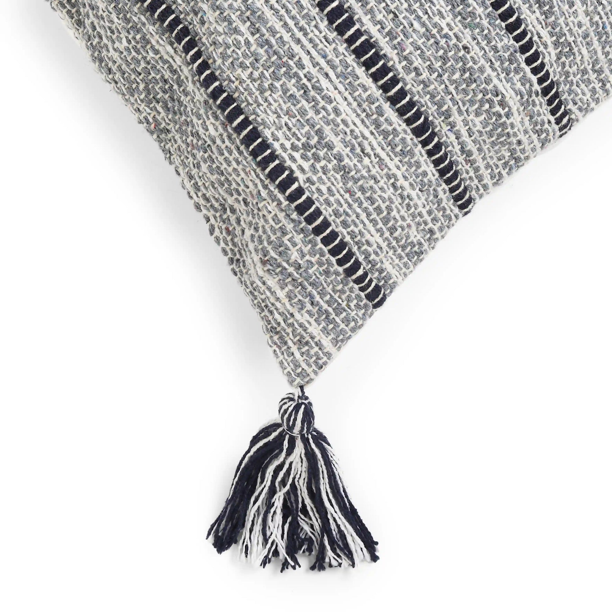 Vissencia 100% Cotton Woven Cushion Cover | Summer Breeze Stormy Slate / Cushion Cover (41cm x 41cm)