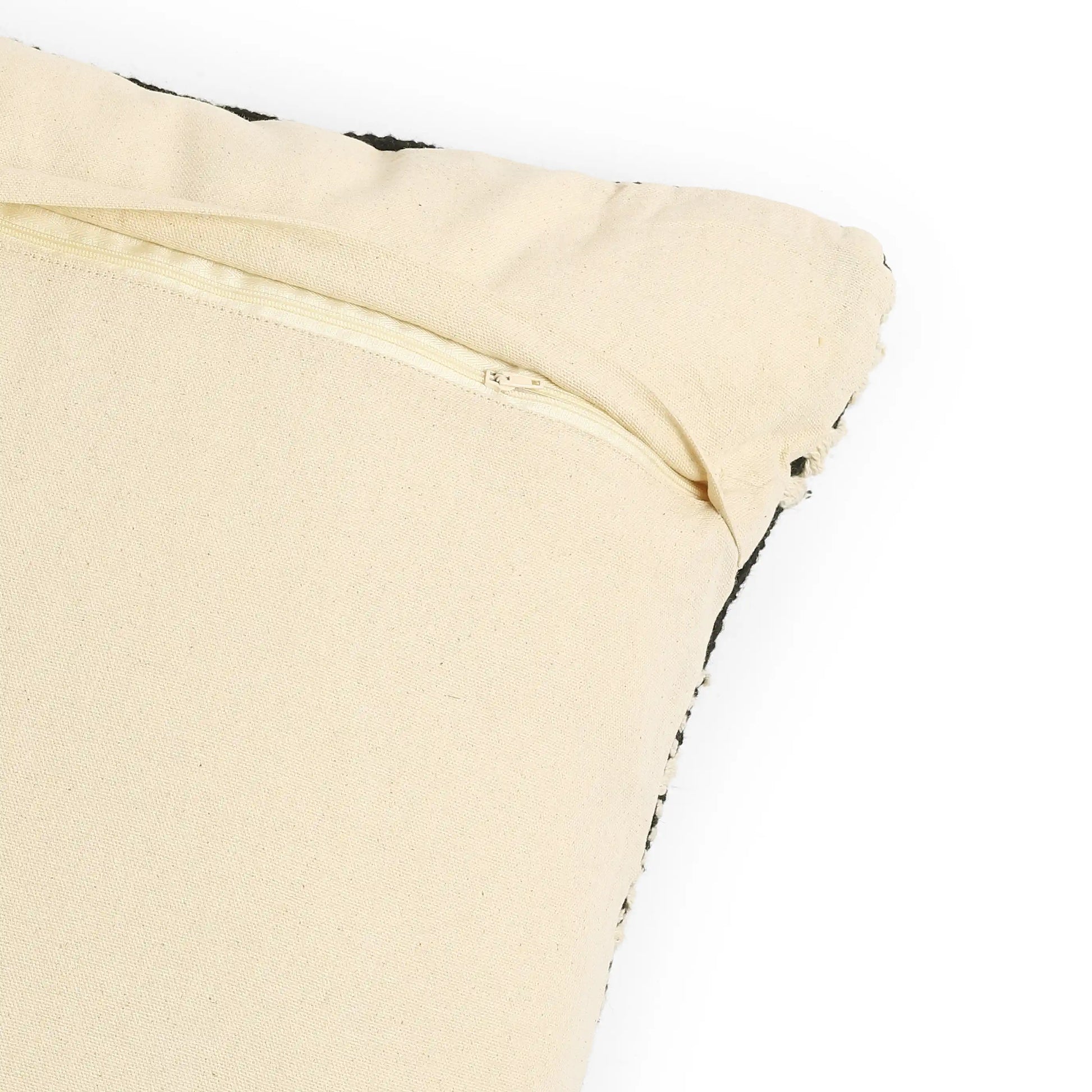 Vissencia 100% Cotton Woven Cushion Cover | Boho Bliss Raven Black / Cushion Cover (51cm x 51cm)