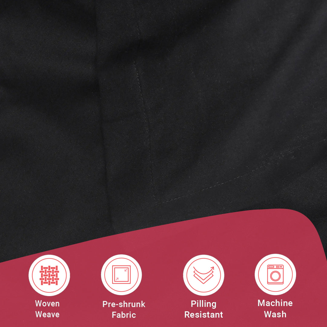 Paleto | Everyday Hues Solid Dyed Cotton Fitted Sheet Set-Black