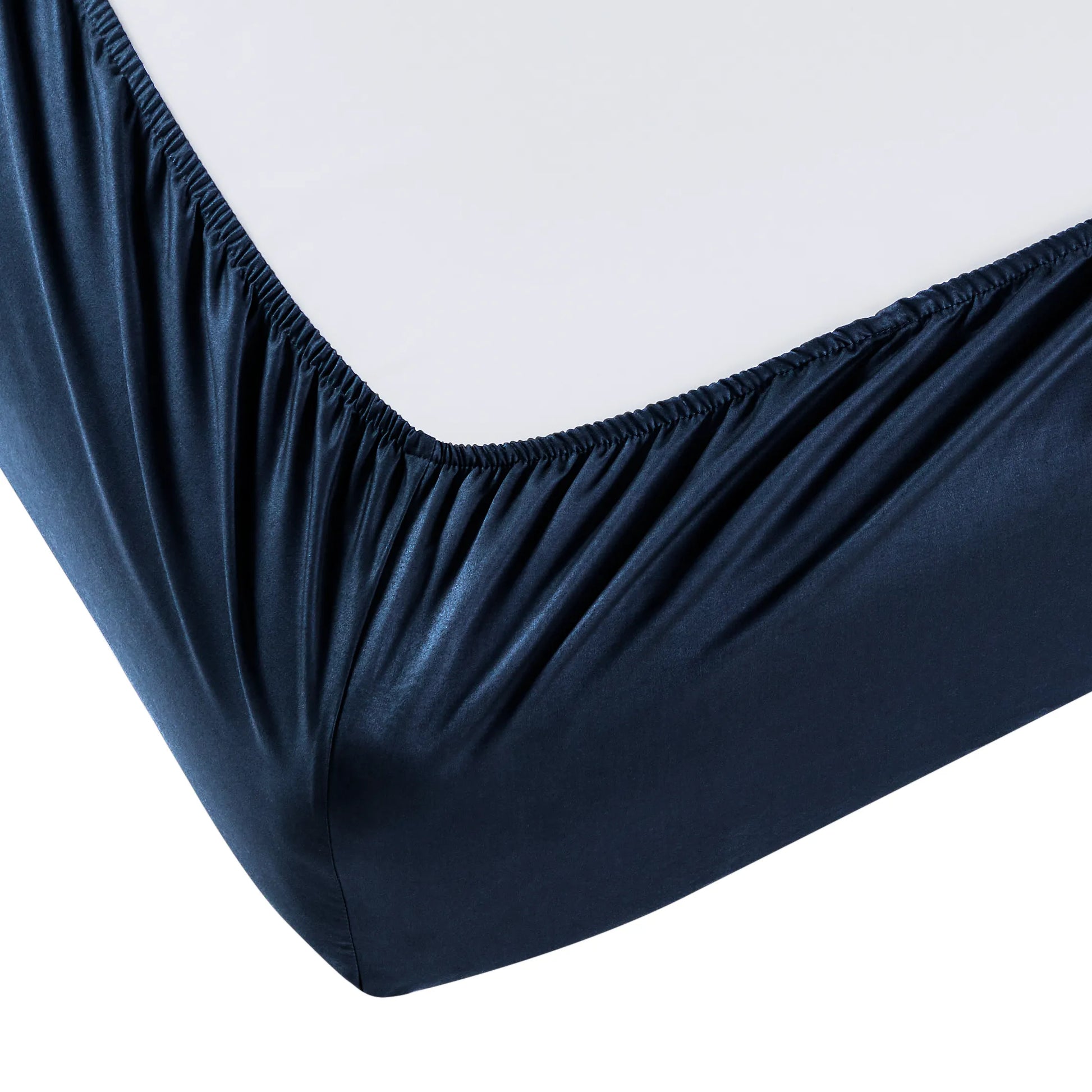 Pelushe | 800TC Long Staple Cotton Luxurious Super Soft Fitted Sheet Set | Pillow Cover with Merrow Hem Treatment Navy / King