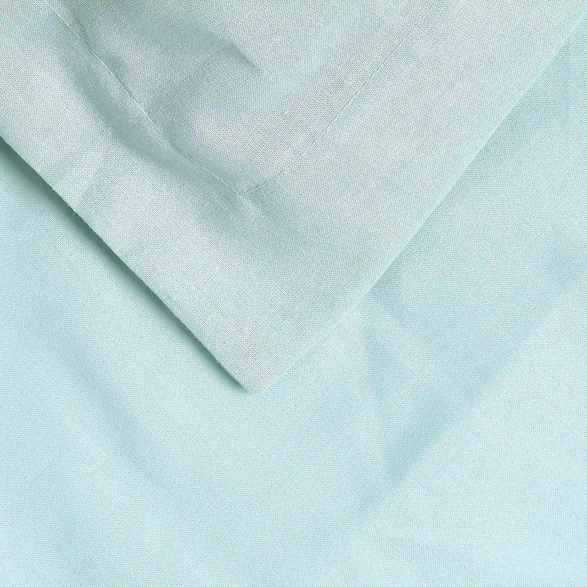 Paleto | Everyday Hues Solid Dyed Cotton Fitted Sheet Set-Blue Sky Blue Sky / Queen