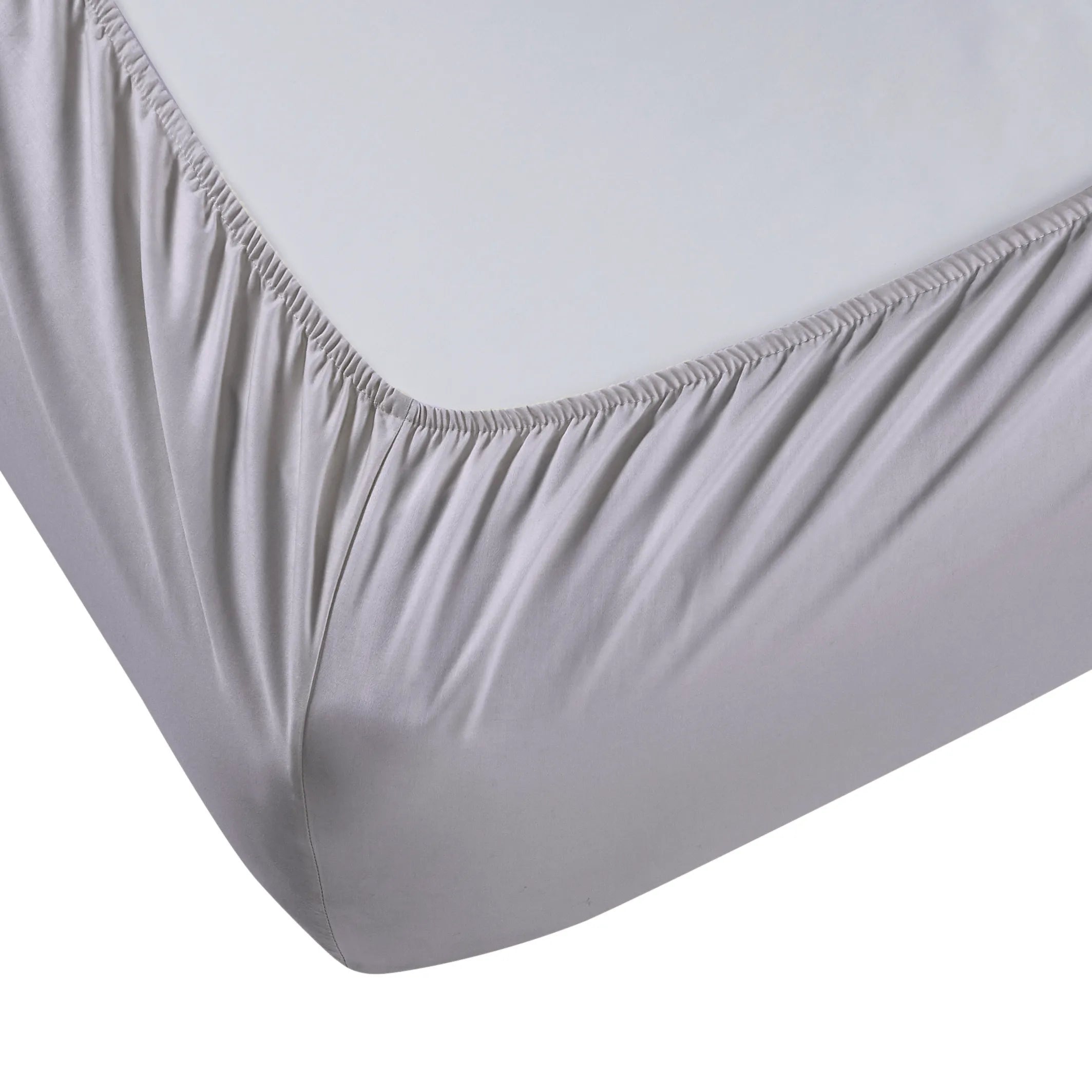 Pelushe | 800TC Long Staple Cotton Luxurious Super Soft Fitted Sheet Set | Pillow Cover with Merrow Hem Treatment Grey Lavender / King