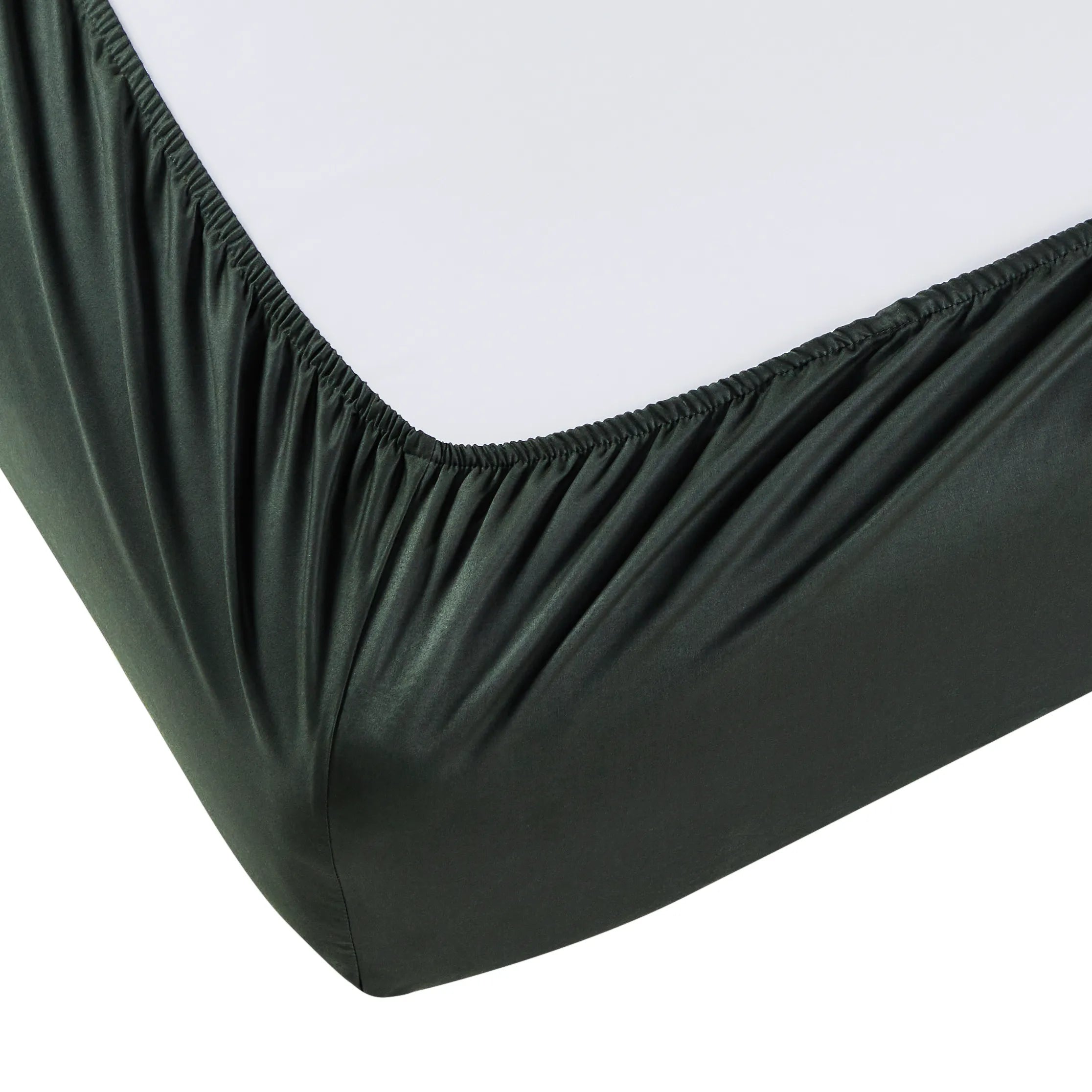 Pelushe | 800TC Long Staple Cotton Luxurious Super Soft Fitted Sheet Set | Pillow Cover with Merrow Hem Treatment Dark Grey / King