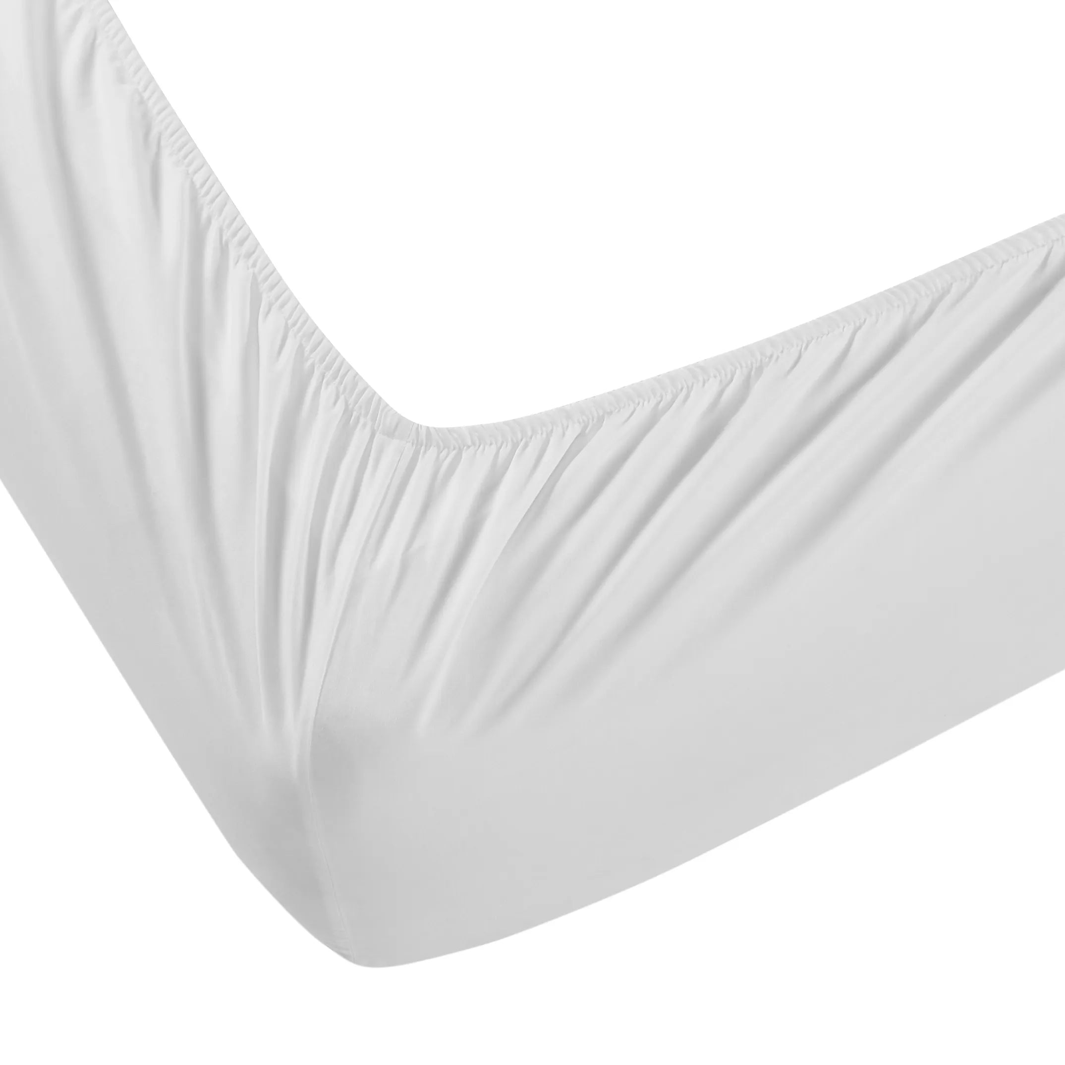 Pelushe | 800TC Long Staple Cotton Luxurious Super Soft Fitted Sheet Set | Pillow Cover with Merrow Hem Treatment White / King