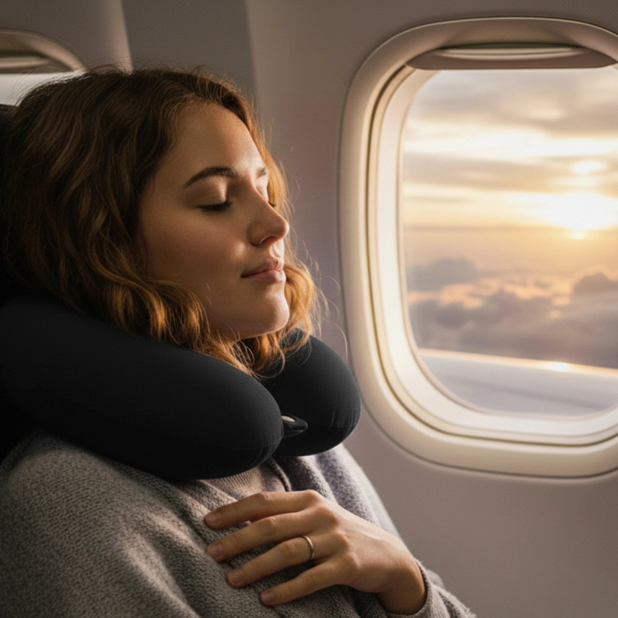 Wanderlust | Travel Neck Pillow | Black Black