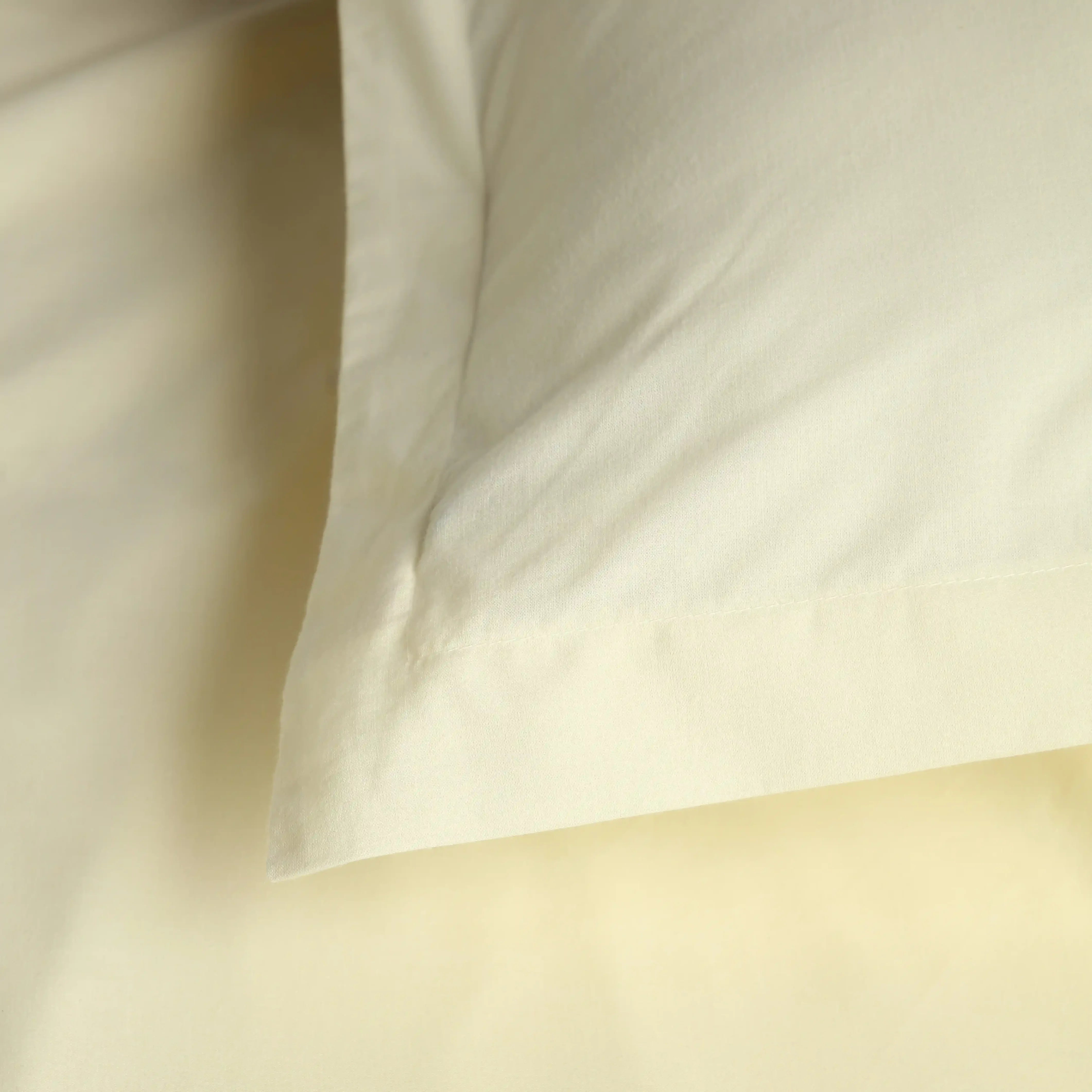 Paleto | Everyday Hues Solid Dyed Cotton Fitted Sheet Set-Ivory Ivory / King