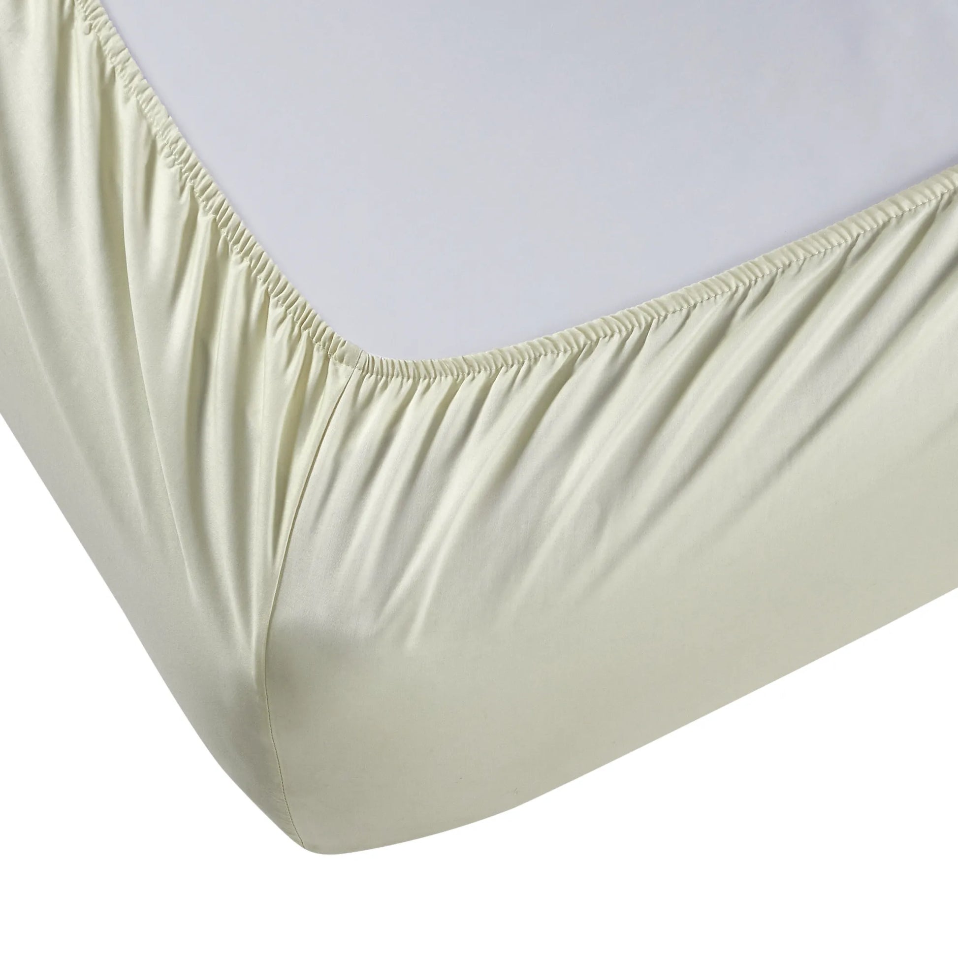 Pelushe | 800TC Long Staple Cotton Luxurious Super Soft Fitted Sheet Set | Pillow Cover with Merrow Hem Treatment Ivory / King