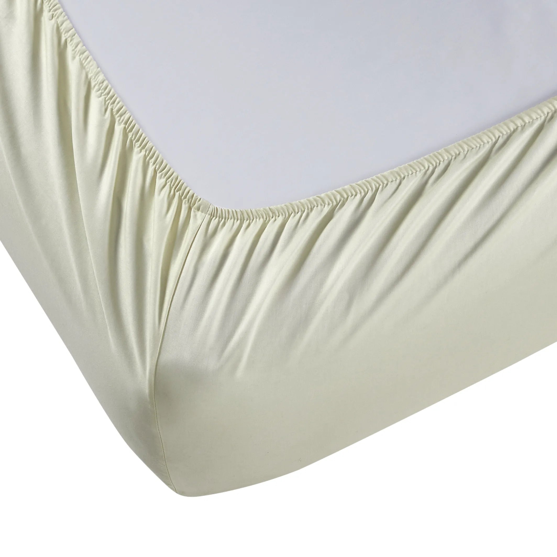 Pelushe | 800TC Long Staple Cotton Luxurious Super Soft Fitted Sheet Set | Pillow Cover with Merrow Hem Treatment Ivory / King
