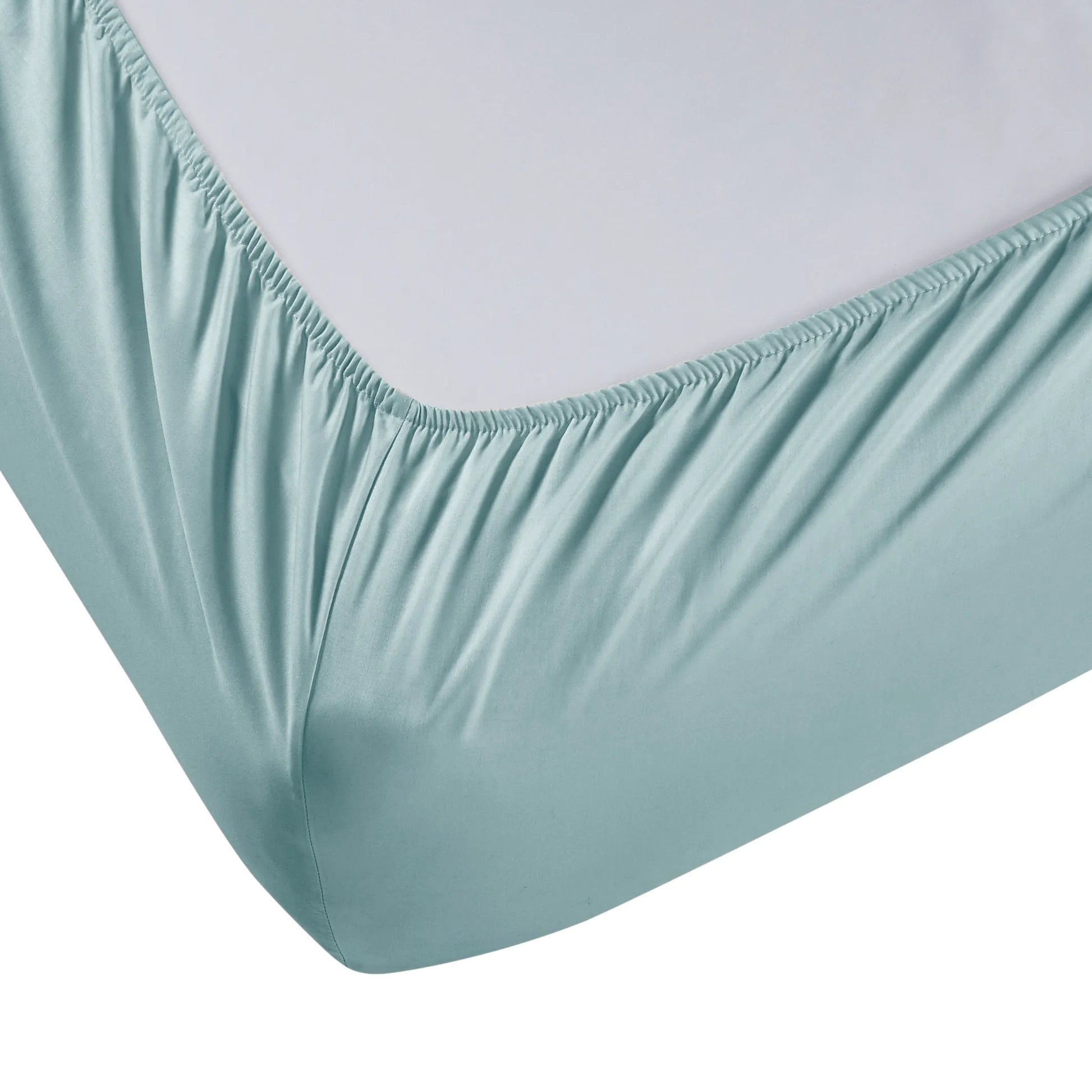 Pelushe | 800TC Long Staple Cotton Luxurious Super Soft Fitted Sheet Set | Pillow Cover with Merrow Hem Treatment Blue Sky / King