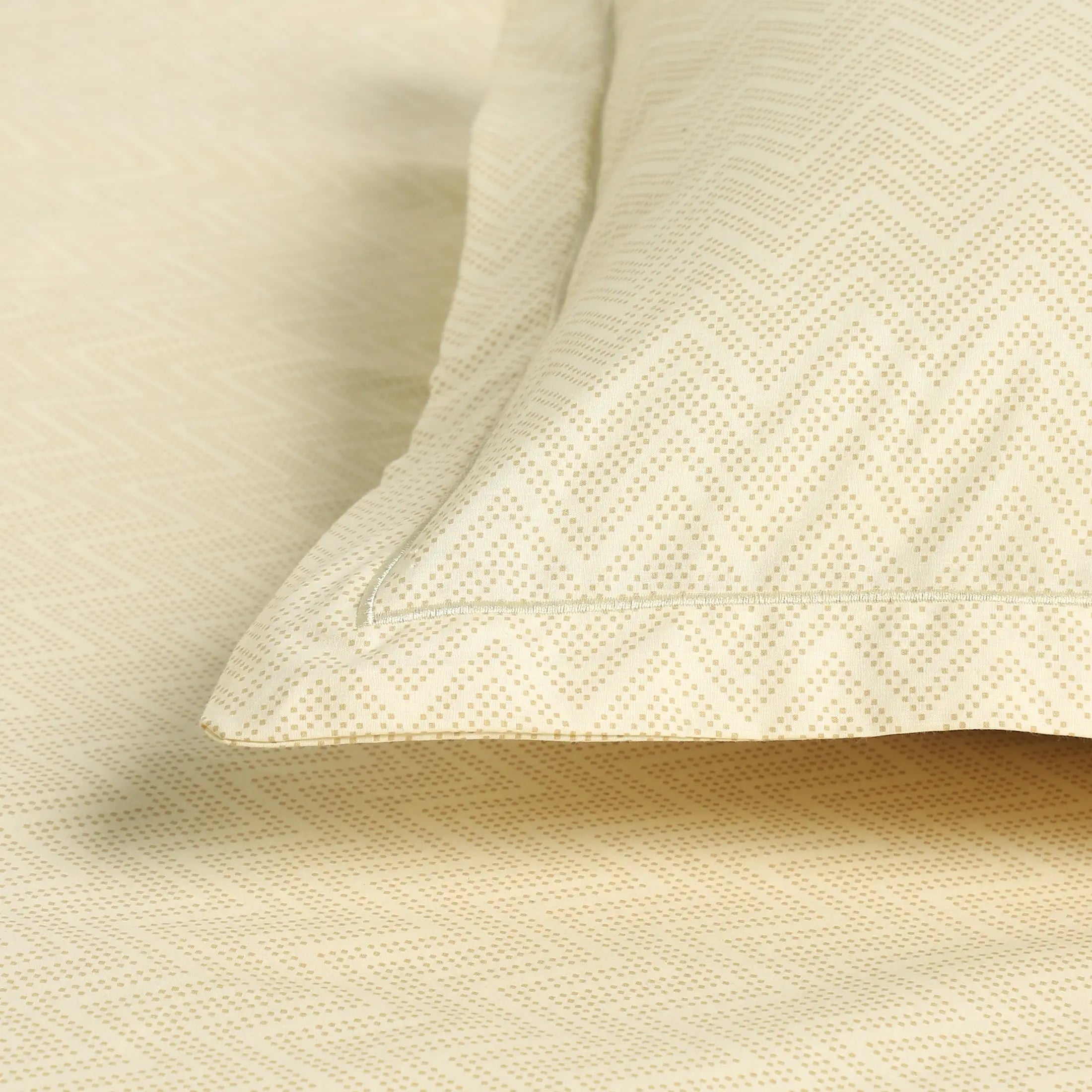 Threadscapes Printed Fitted Sheet Set-Beige Beige / King