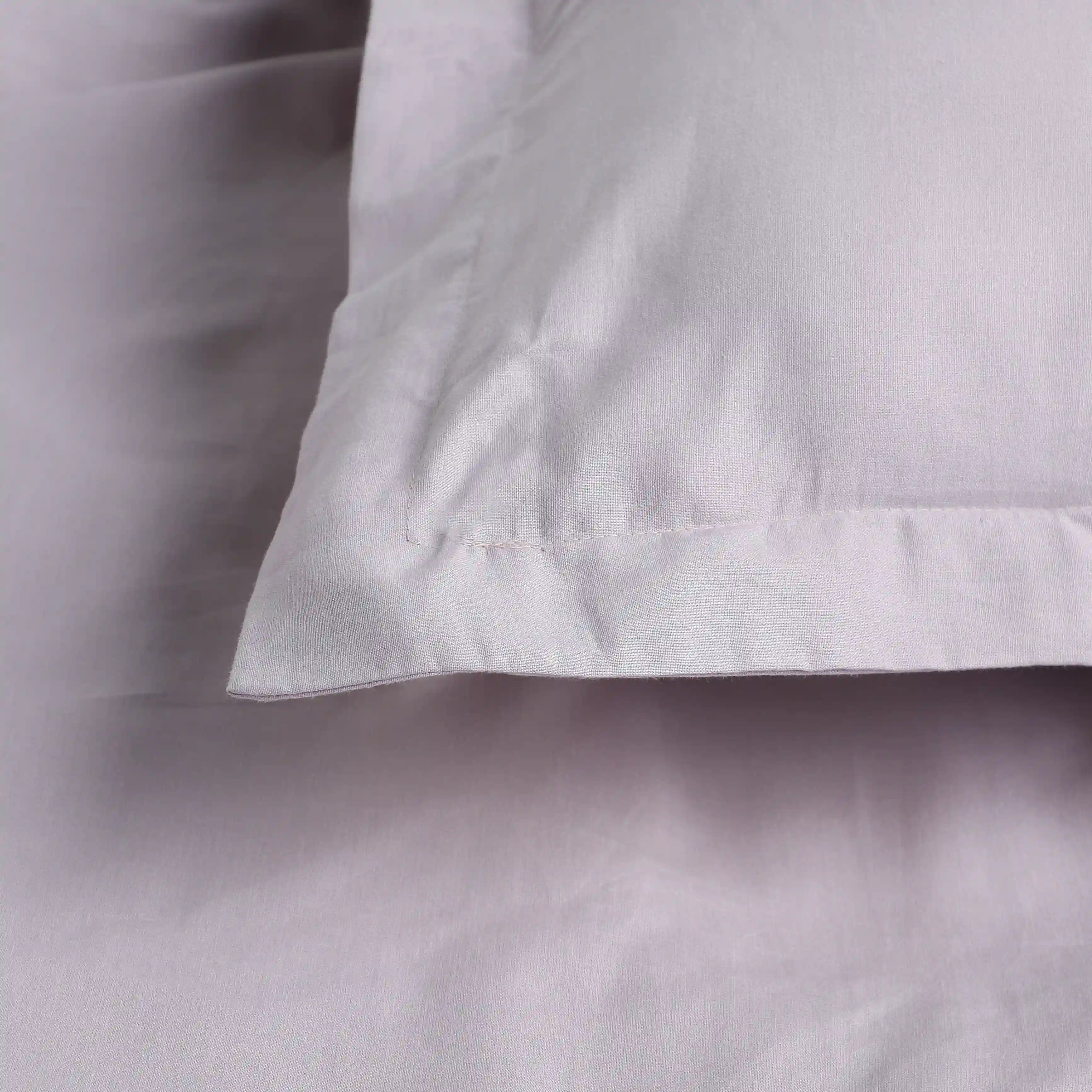 Paleto | Everyday Hues Solid Dyed Cotton Fitted Sheet Set-Grey Lavender Grey Lavender / Queen
