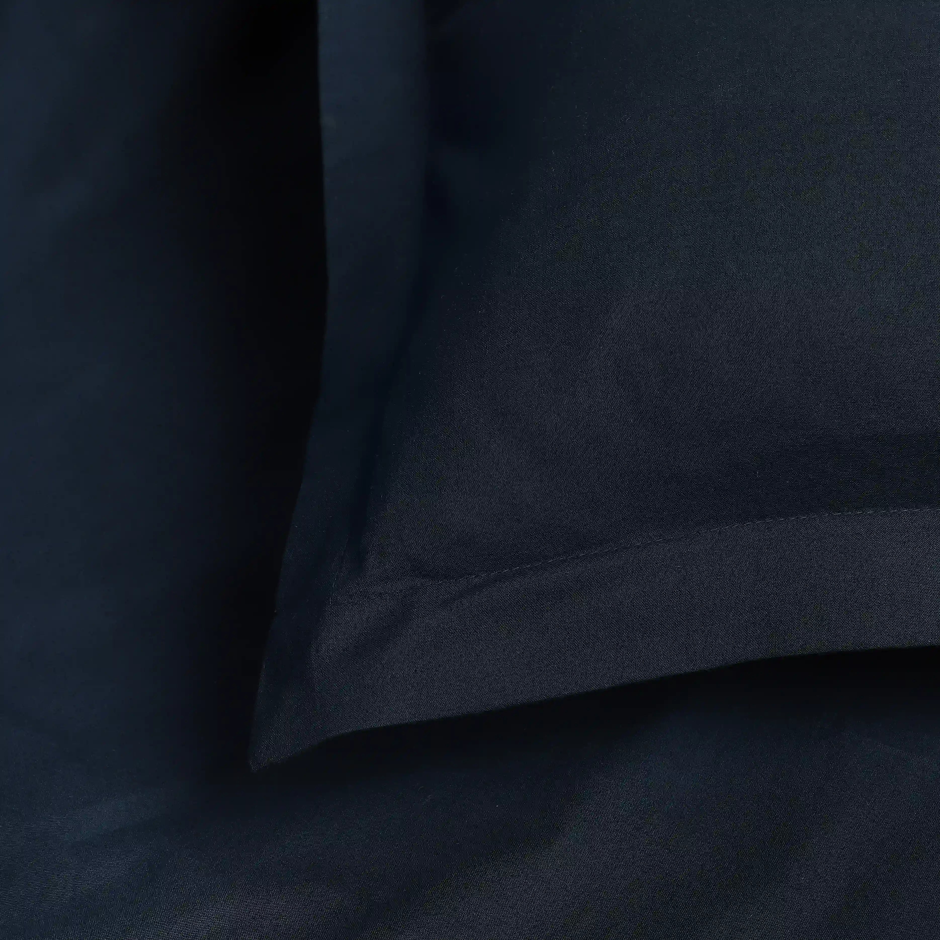 Paleto | Everyday Hues Solid Dyed Cotton Fitted Sheet Set-Navy Navy / Queen