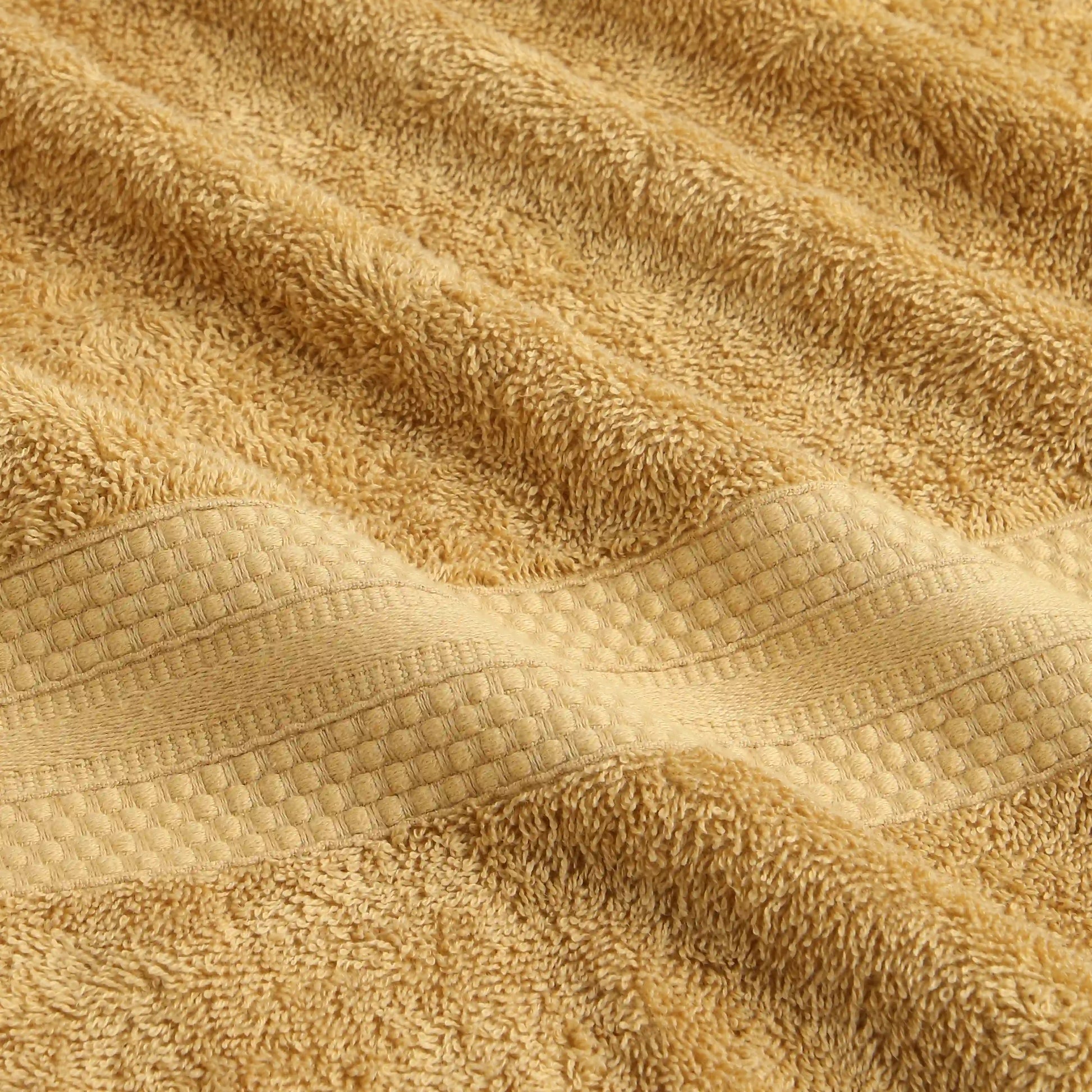 Paleto | Everyday Essentials Absorbent Ring Spun Cotton 8 Piece Terry Towel Set | Set of Bath, Hand & Face Towels Beige / 8 Piece Set