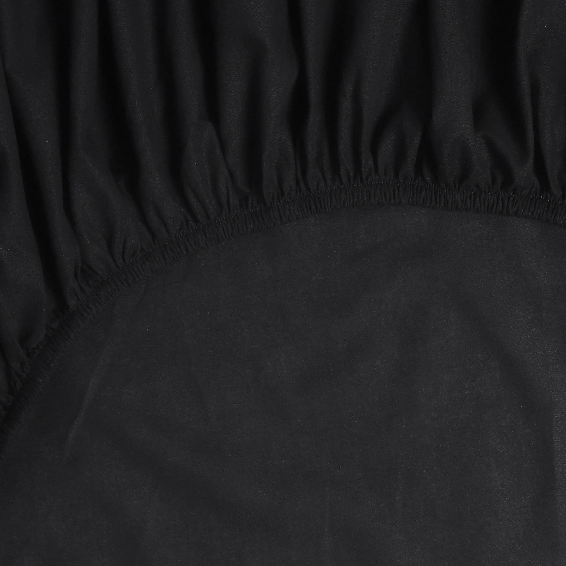 Paleto | Everyday Hues Solid Dyed Cotton Fitted Sheet Set-Black Black / King