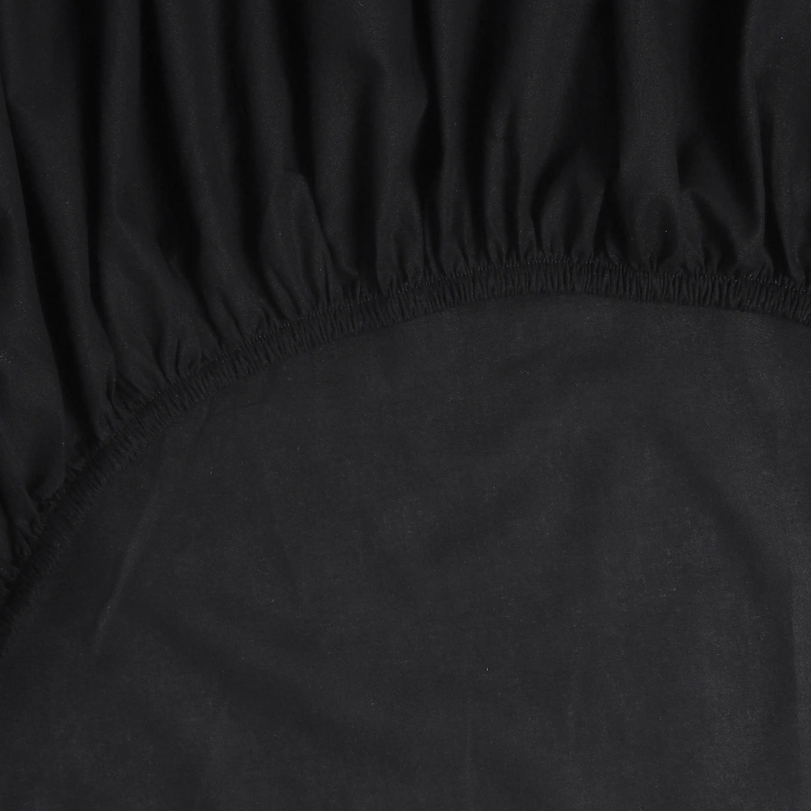 Paleto | Everyday Hues Solid Dyed Cotton Fitted Sheet Set-Black Black / King