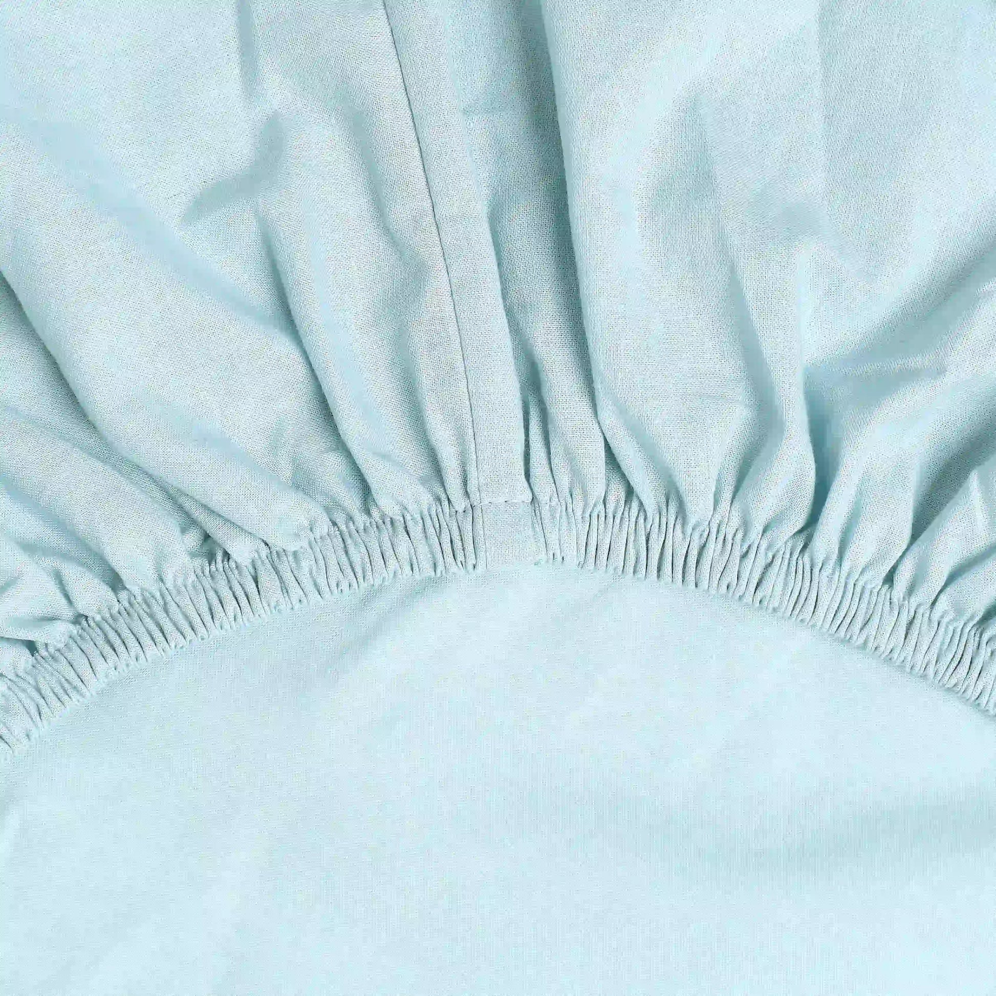 Paleto | Everyday Hues Solid Dyed Cotton Fitted Sheet Set-Blue Sky Blue Sky / King