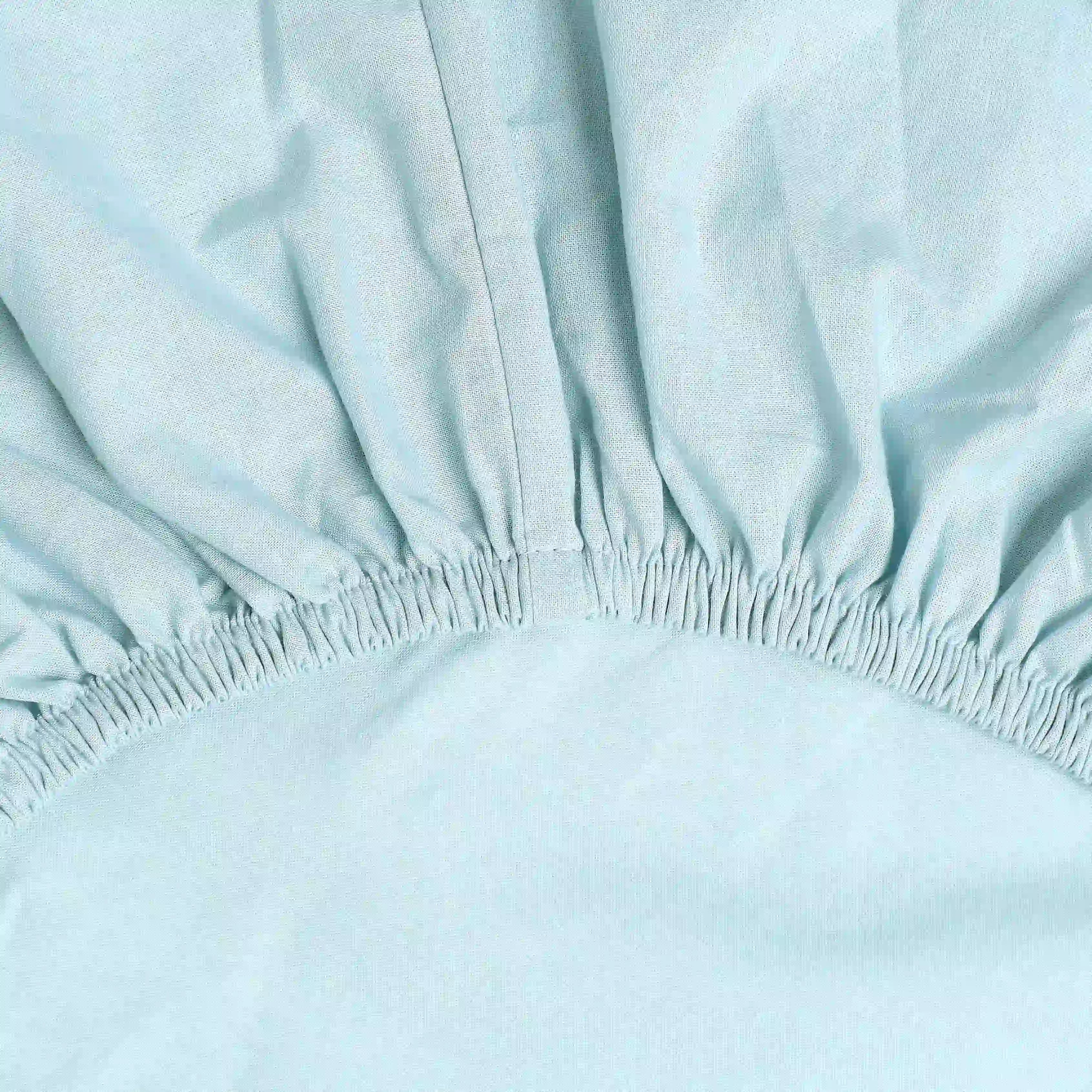 Paleto | Everyday Hues Solid Dyed Cotton Fitted Sheet Set-Blue Sky Blue Sky / King