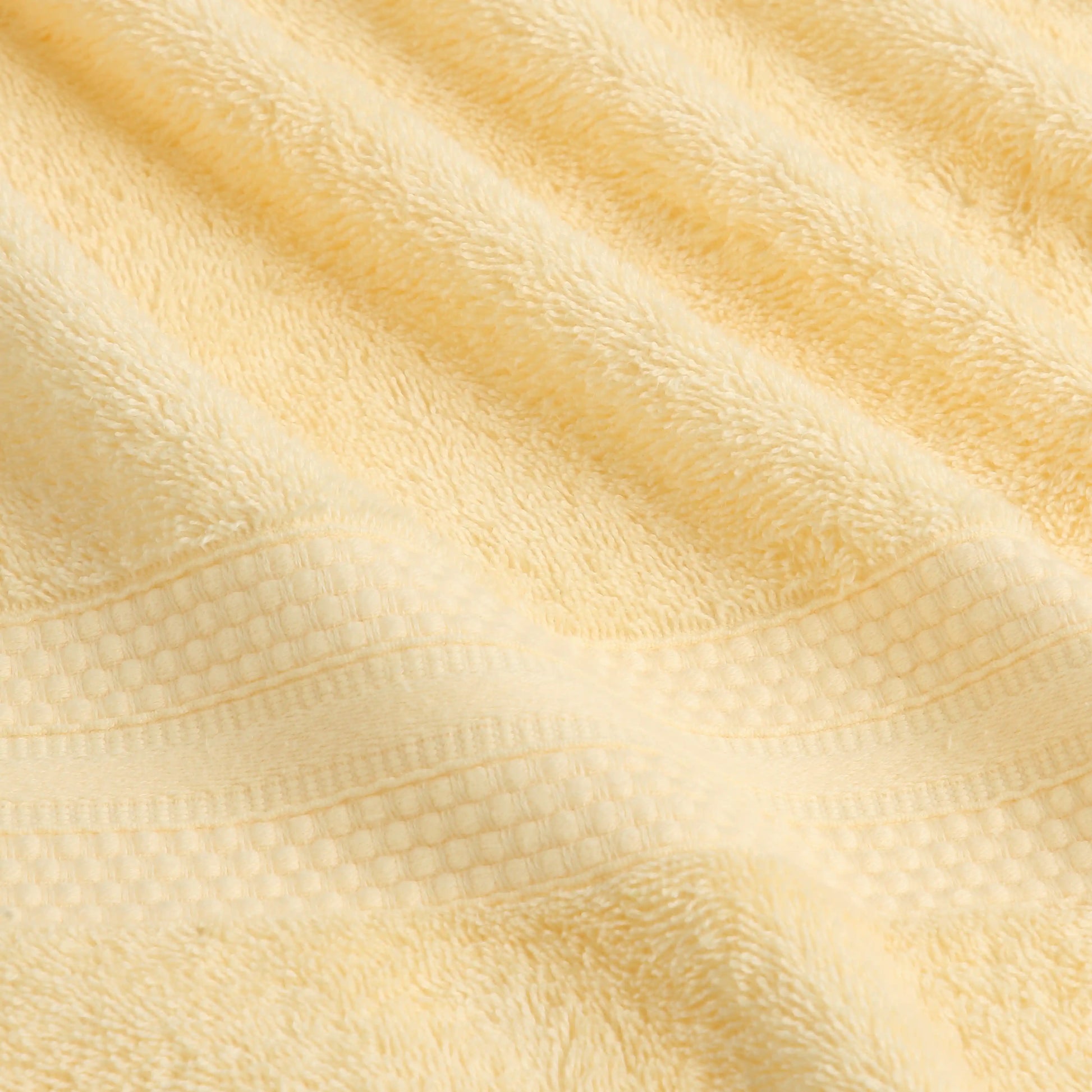 Paleto | Everyday Essentials Absorbent Ring Spun Cotton 6 Piece Terry Towel Set | Set of Bath, Hand & Face Towels Buttercream / 6 Piece Set