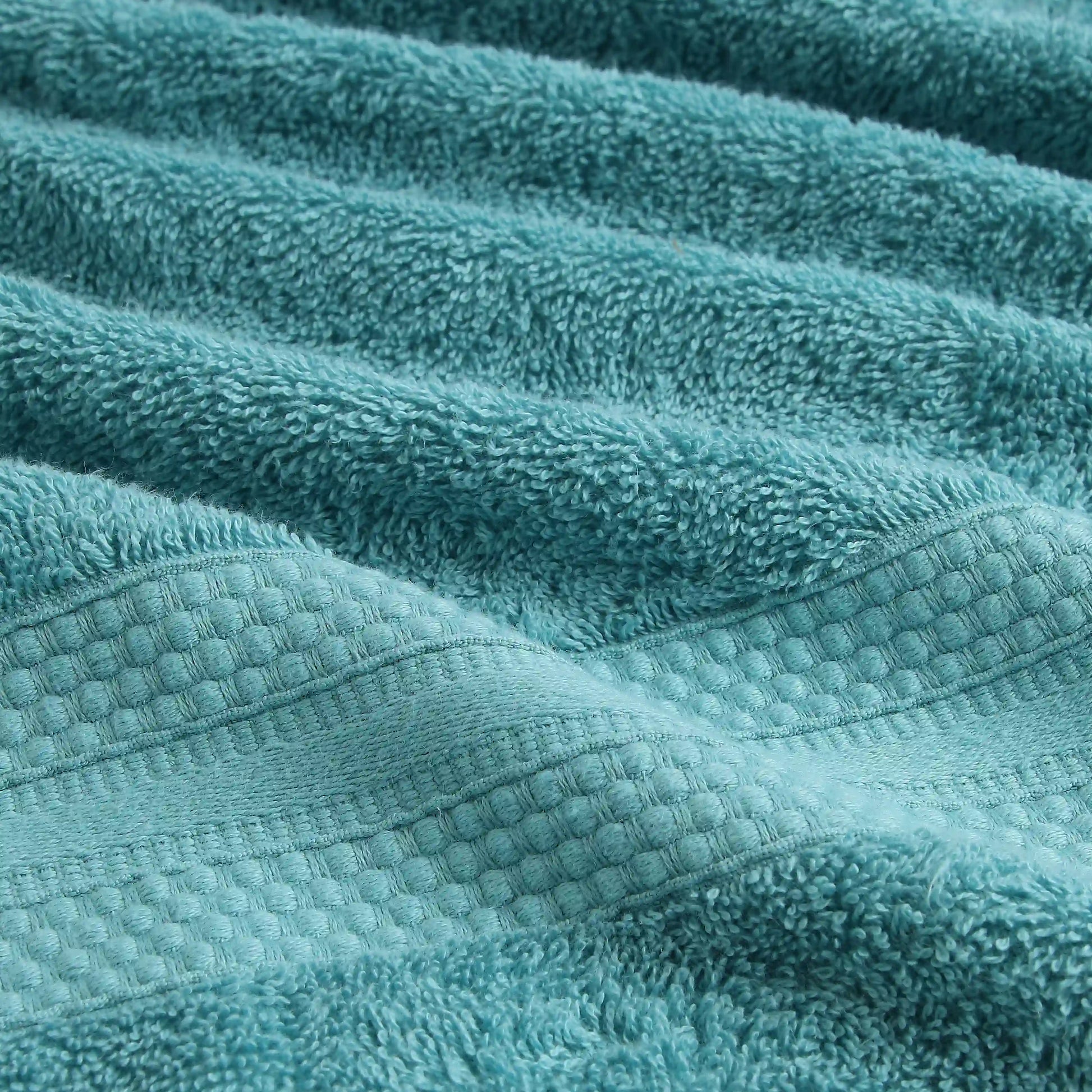 Paleto | Everyday Essentials Absorbent Ring Spun Cotton 8 Piece Terry Towel Set | Set of Bath, Hand & Face Towels Teal / 8 Piece Set