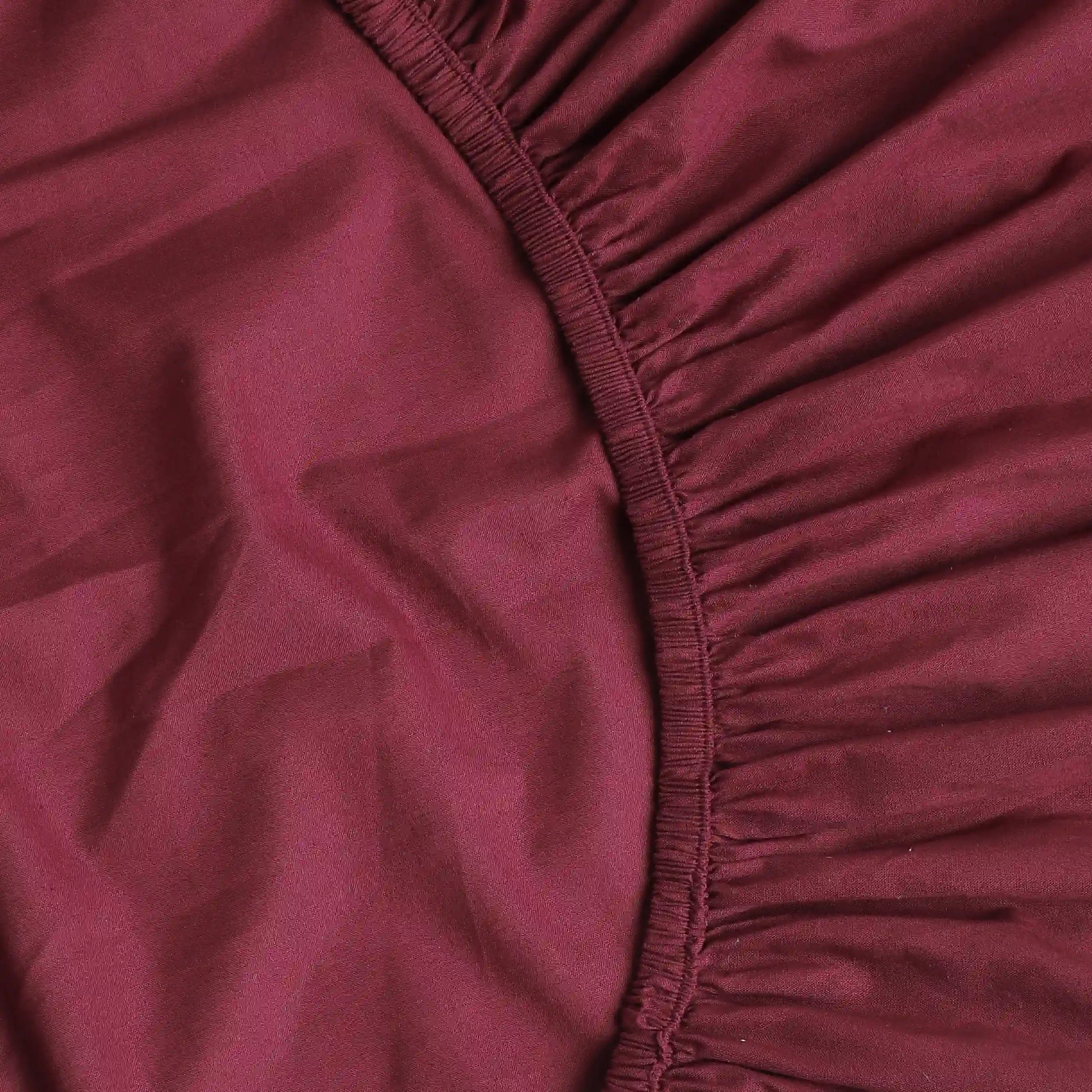 Paleto | Everyday Hues Solid Dyed Cotton Fitted Sheet Set-Windsor Wine Windsor Wine / Queen