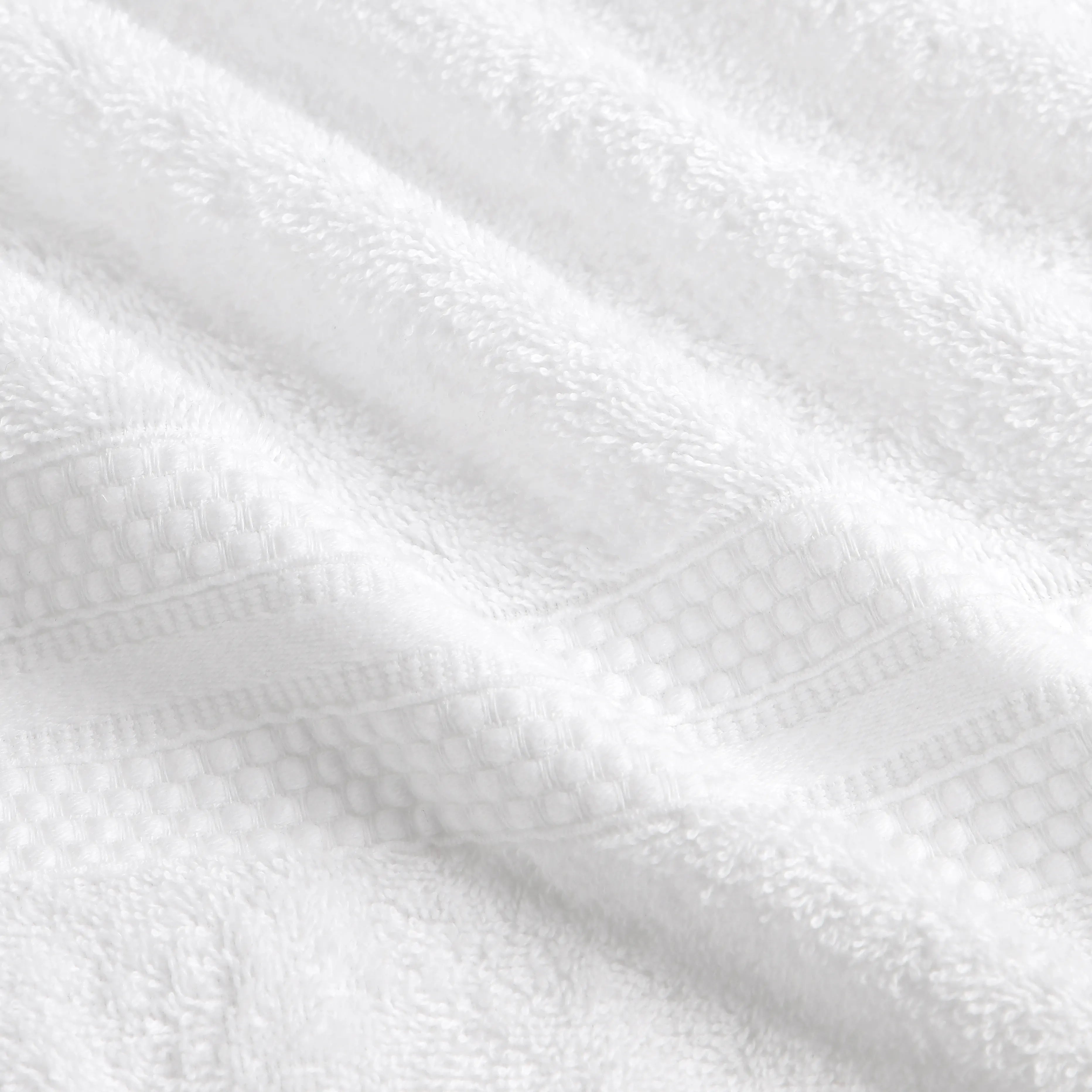 Paleto | Everyday Essentials Absorbent Ring Spun Cotton 8 Piece Terry Towel Set | Set of Bath, Hand & Face Towels Optical White / 8 Piece Set