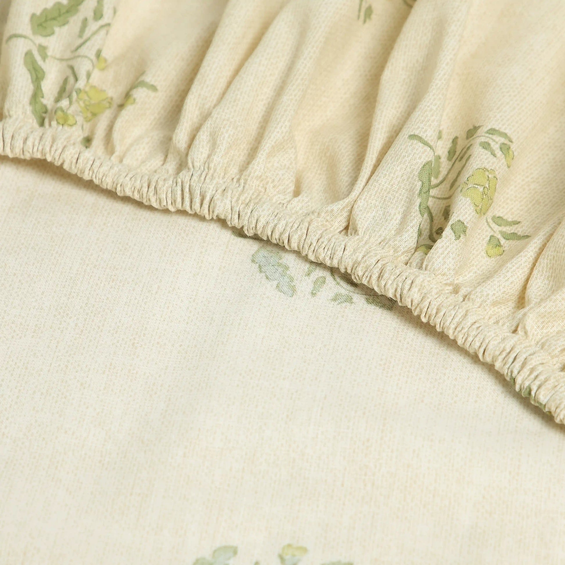 Chippa Lane | Contemporary Indian Print Design Cotton Fitted Sheet Set-Indian Moss Indian Moss / King