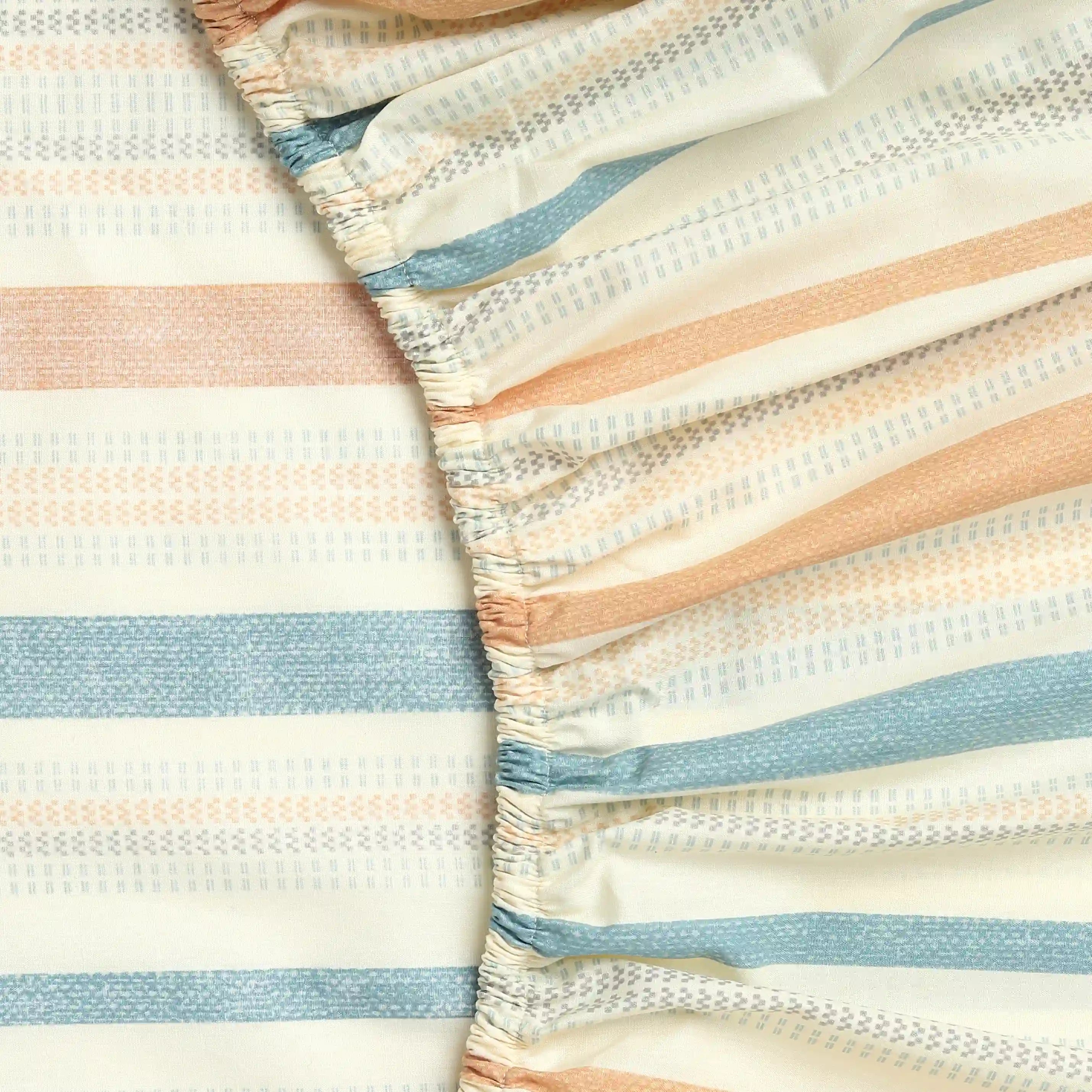 Threadscapes Printed Fitted Sheet Set-Multicolour Multicolour / King