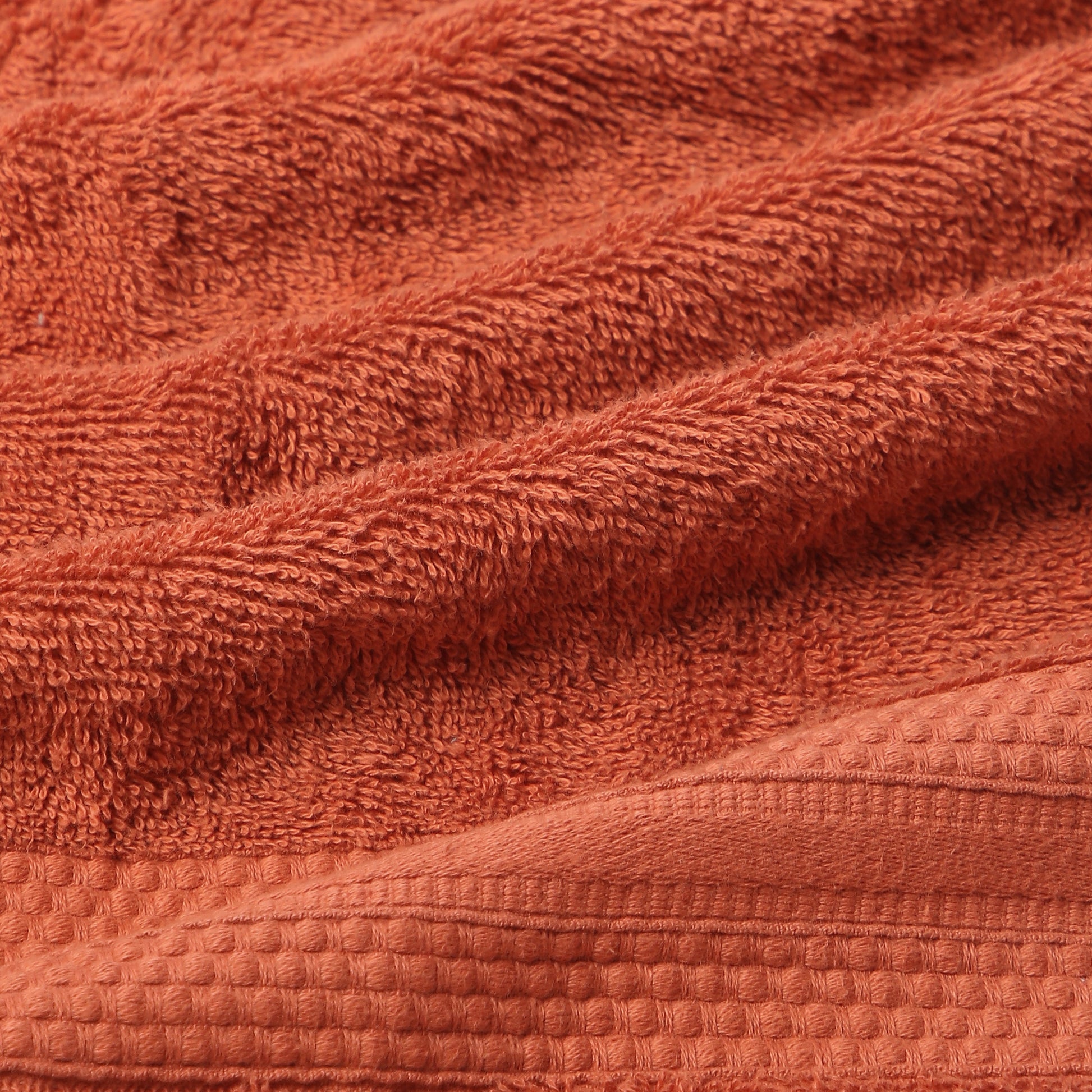 Paleto 100% Cotton Towel Set - Pack Of 12 Burnt Red / 12 Piece Set