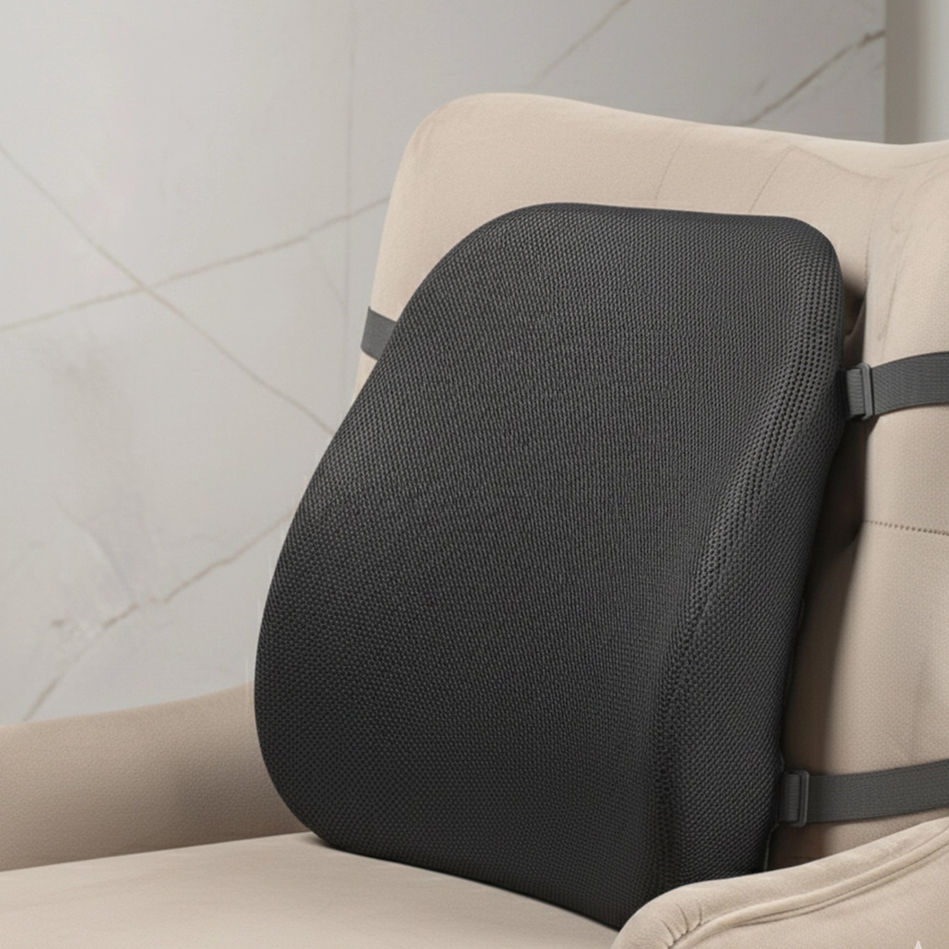 Solace | Memory Foam Backrest Pillow Black
