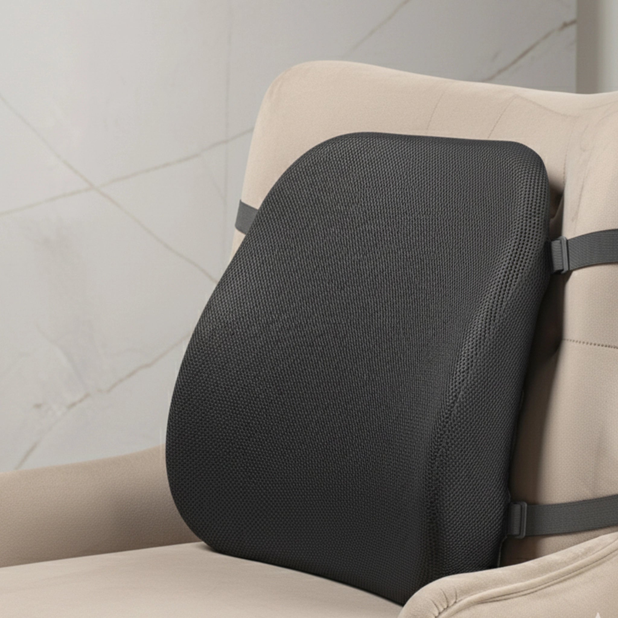 Solace | Memory Foam Backrest Pillow Black
