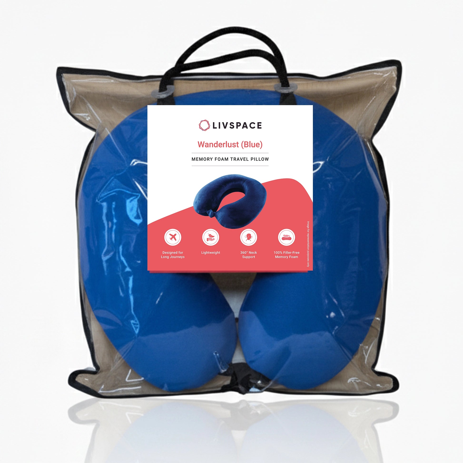 Wanderlust | Travel Neck Pillow | Blue Blue