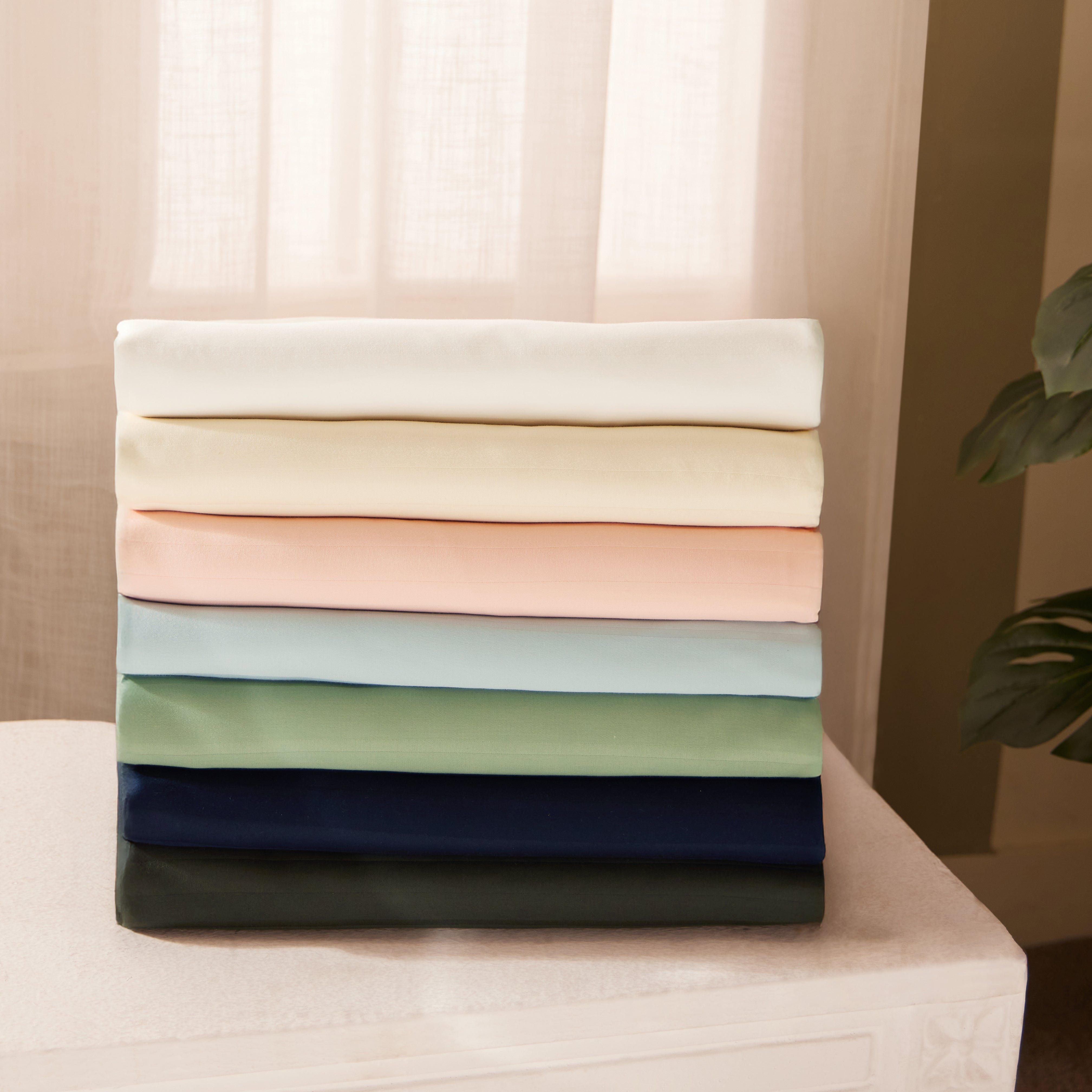 Seraya 100% Cotton King Fitted Sheet Set Navy / King