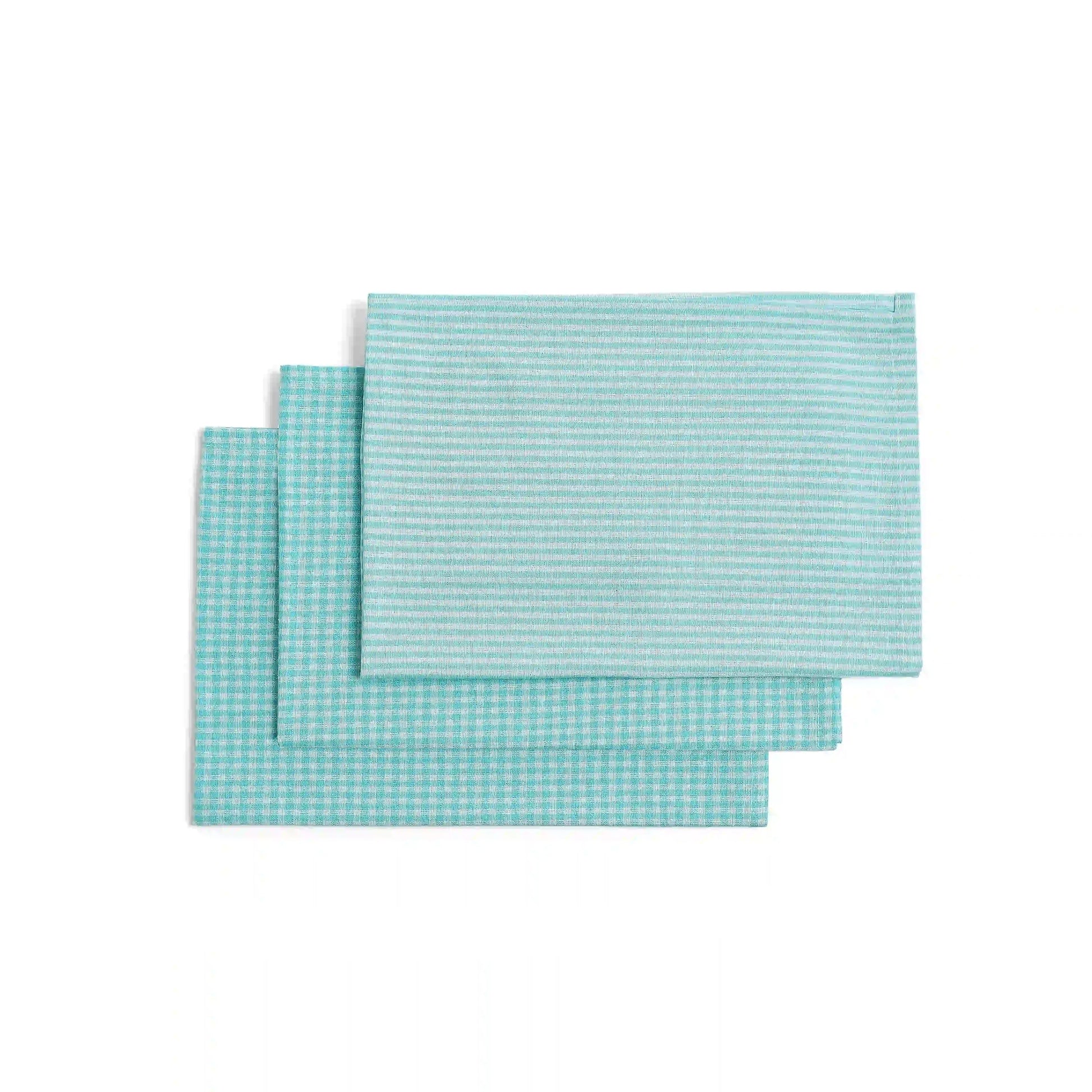 Nonna's Home | Everyday Essentials Kitchen Linen Set | Set of 20 Aqua Mist
