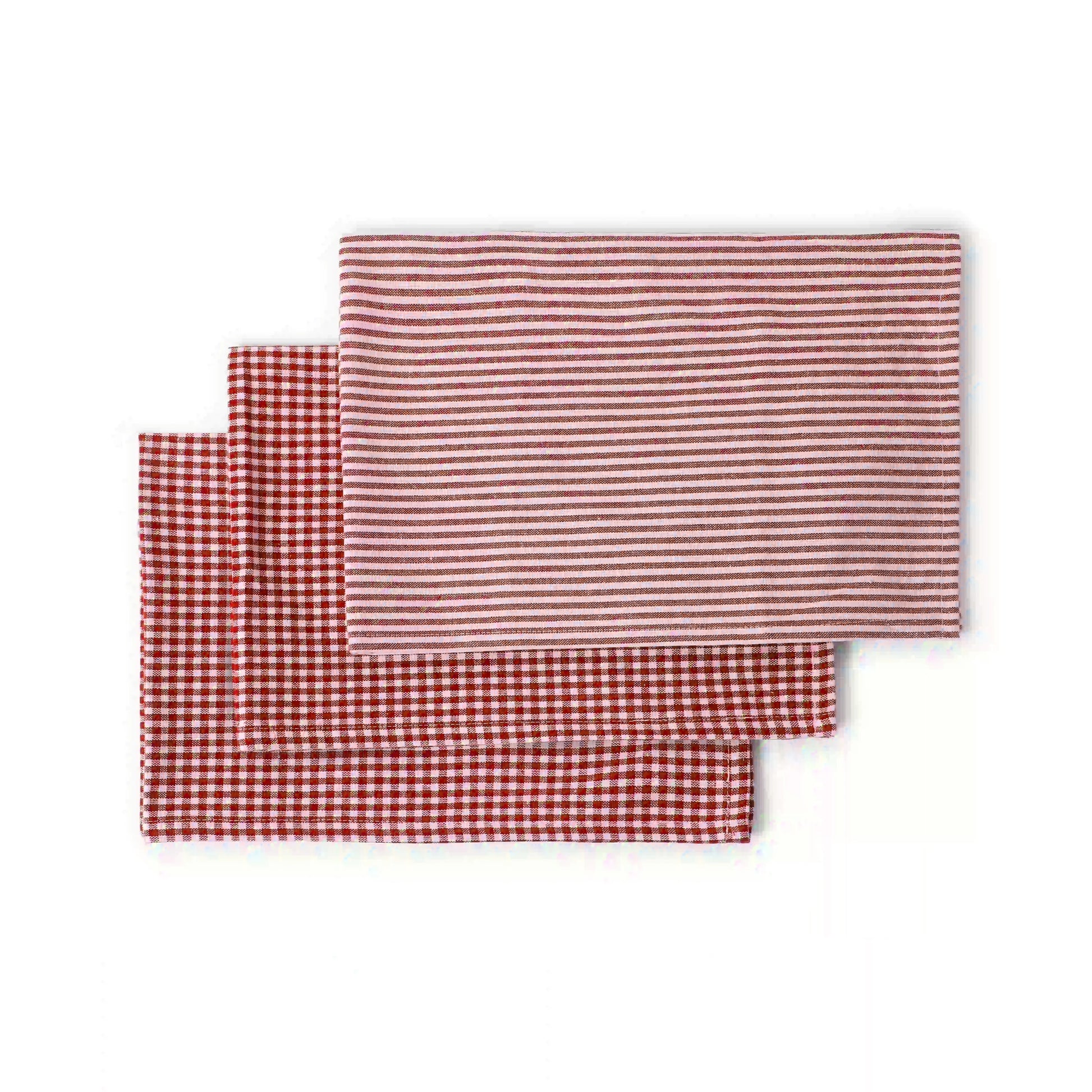Nonna's Home | Everyday Essentials Kitchen Linen Set | Set of 20 Robust Red