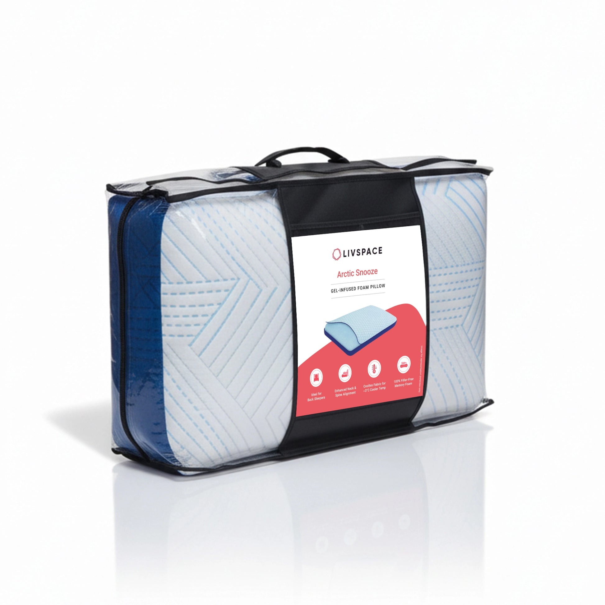 Arctic Snooze | Gel Infused Memory Foam Pillow Blue Sky