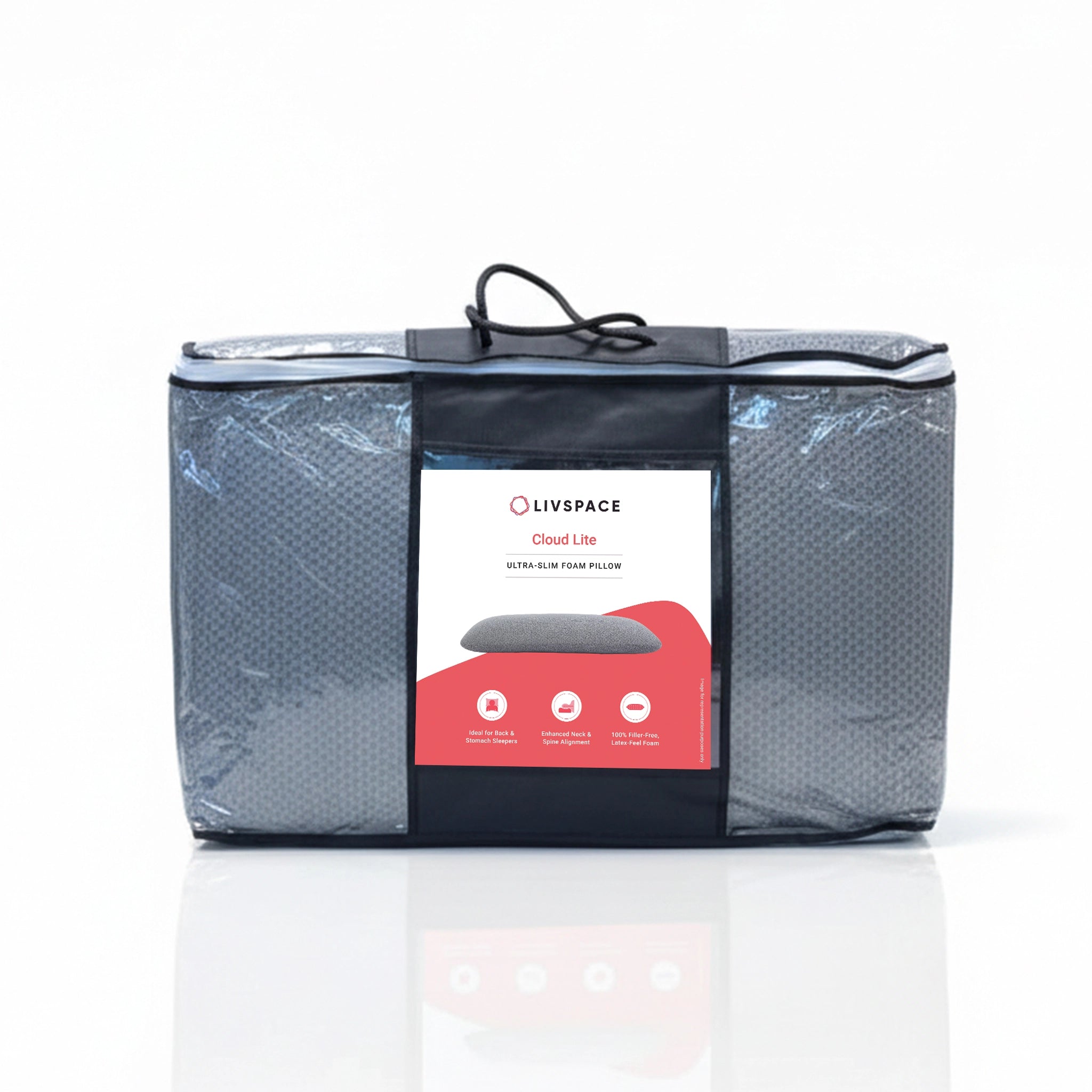 Cloud Lite | Ultra Slim Memory Foam Pillow Grey