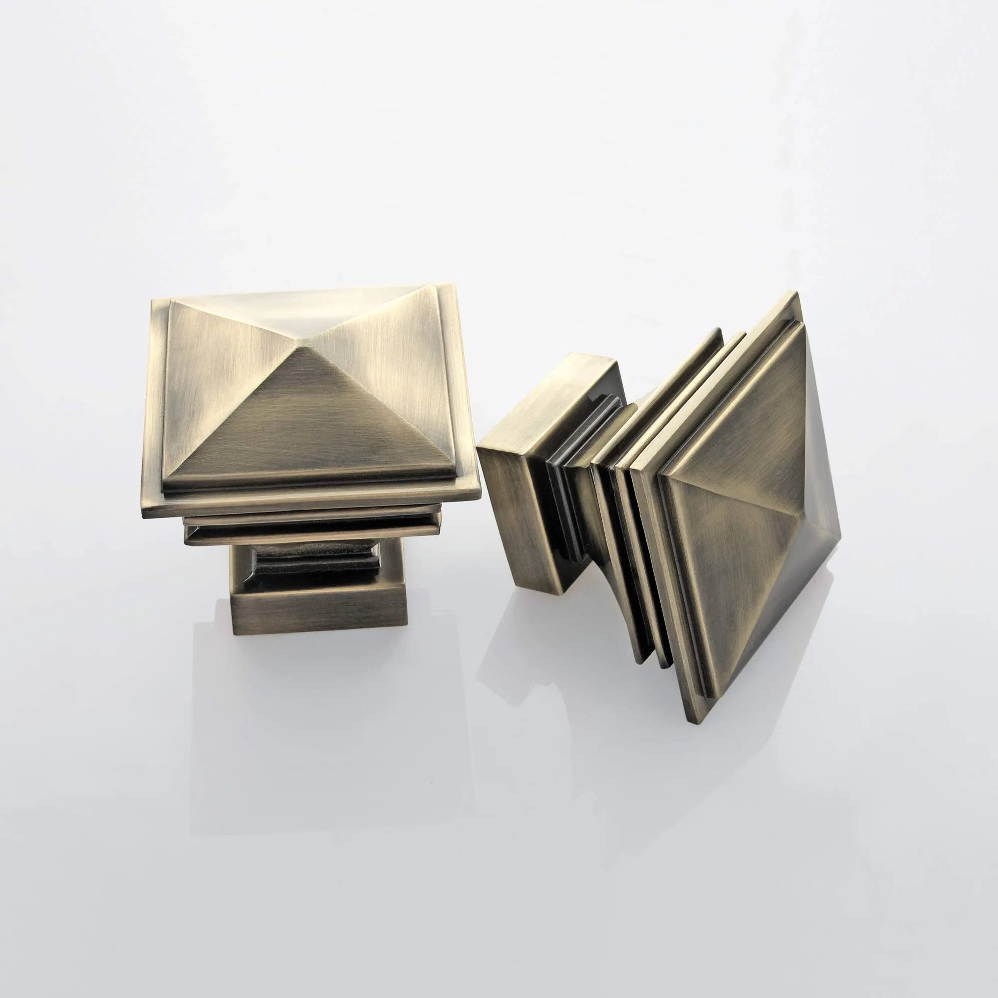 Antique Brass Stacked Square