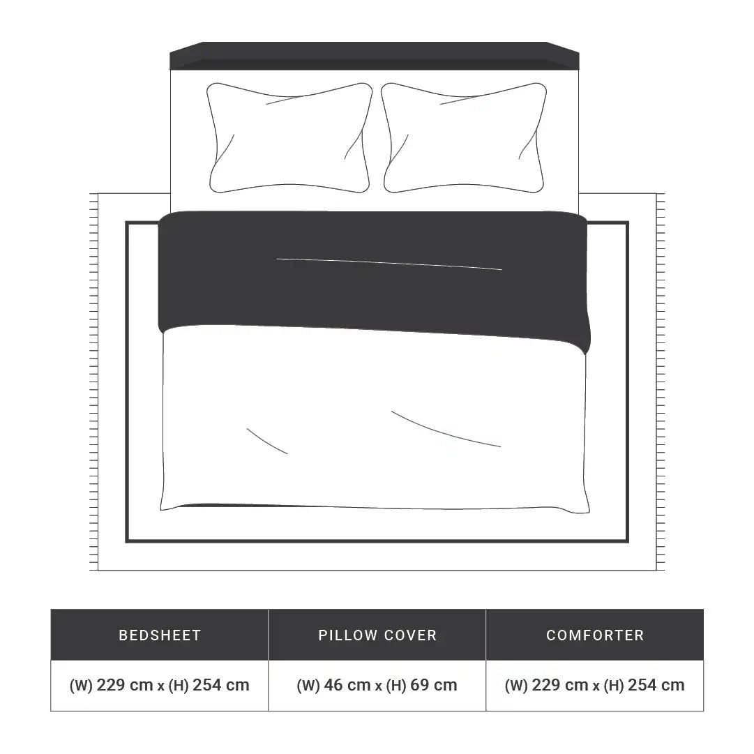Chippa Lane | Contemporary Indian Print Design Coordinated Bedding Set | Set of Bedsheet & Comforter-Sage Bloom