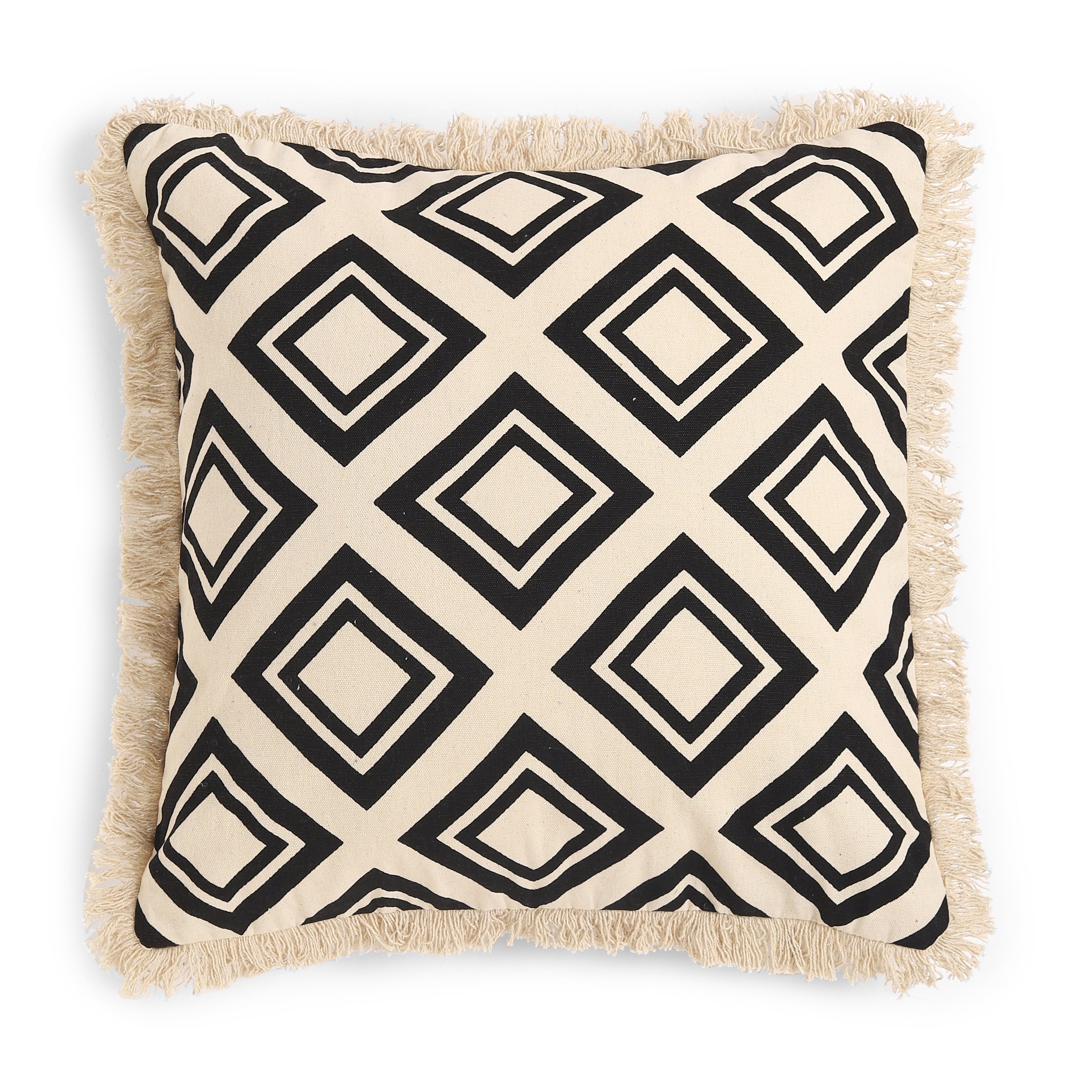 Vissencia 100% Cotton Cushion Cover | Black