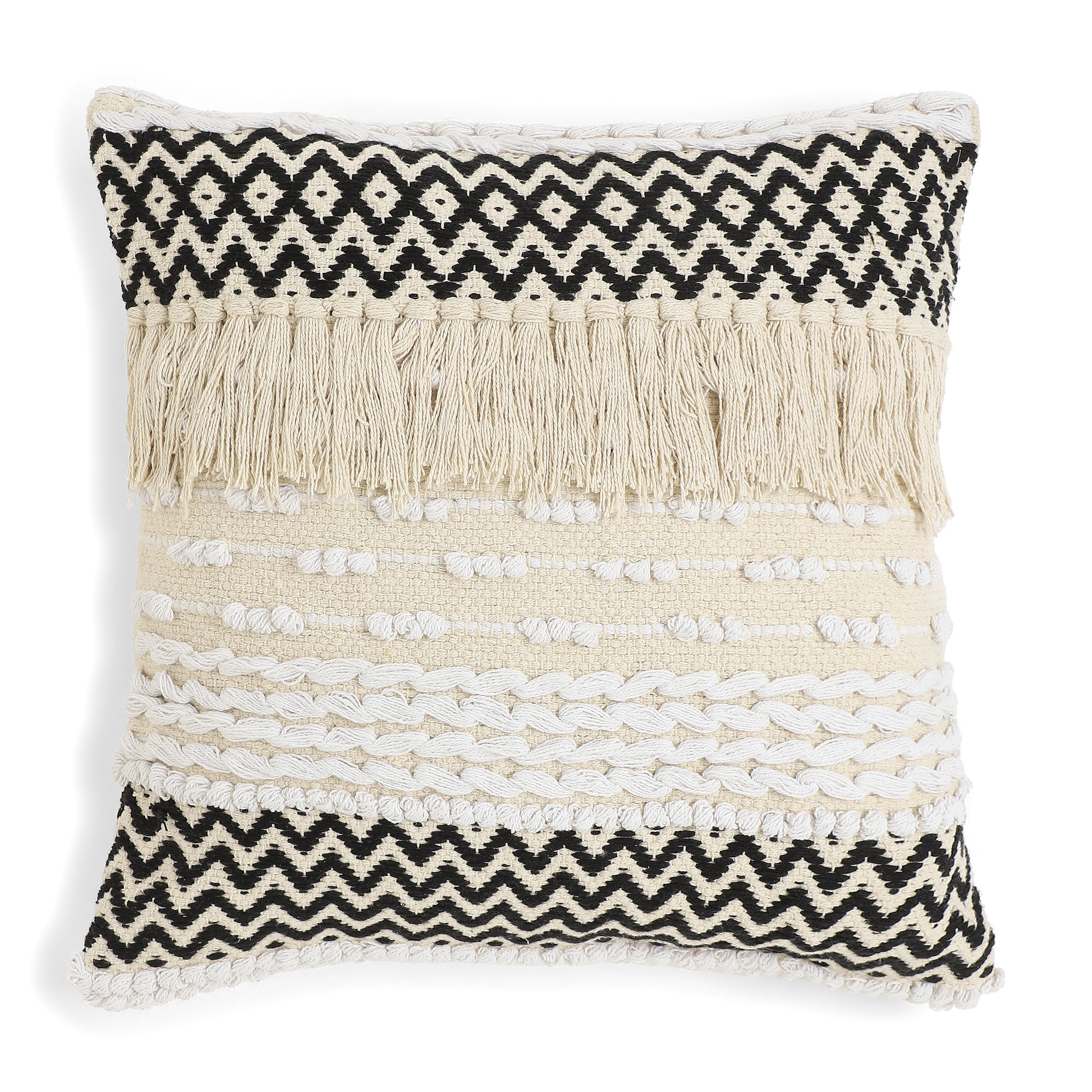 Vissencia 100% Cotton Cushion Cover | Black