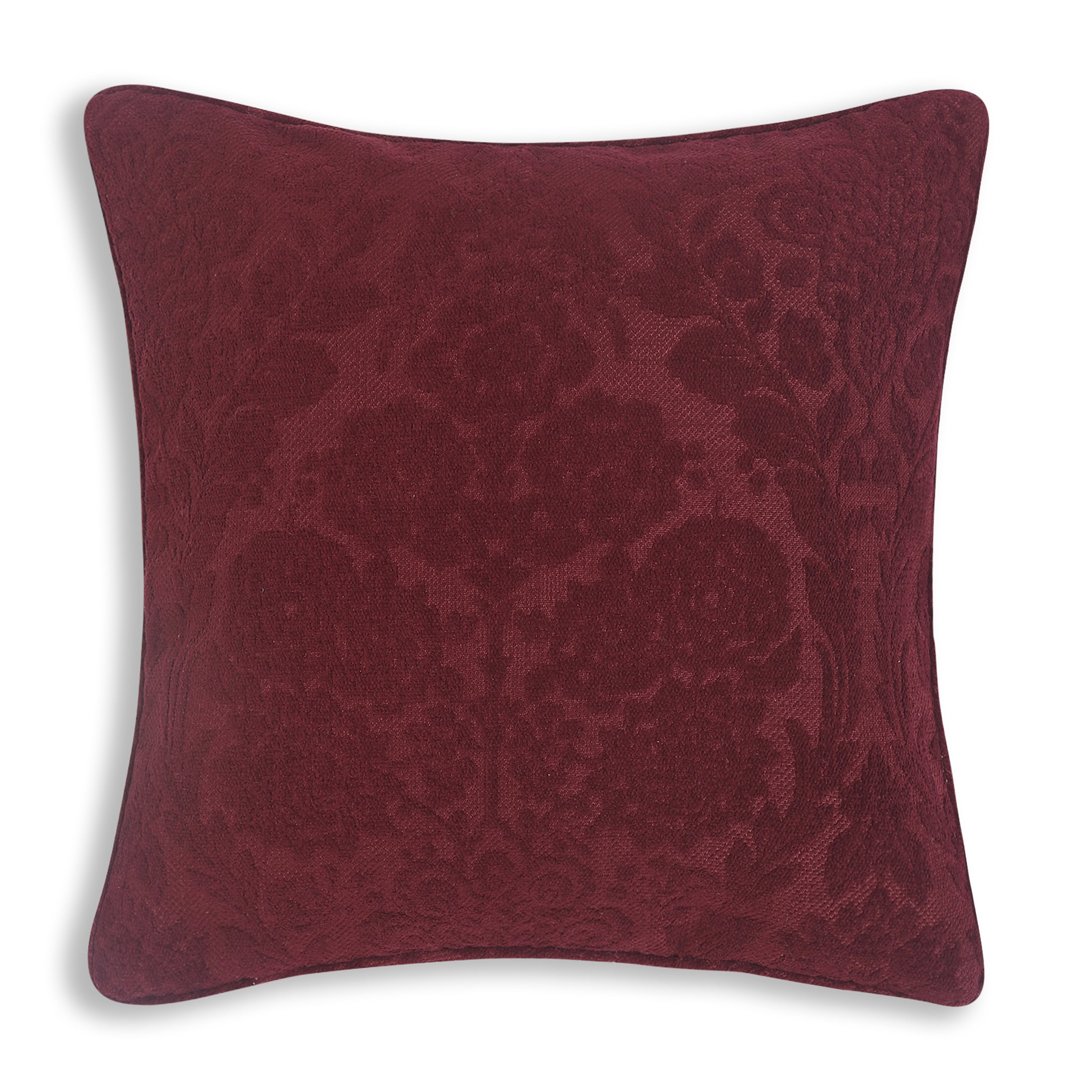 Espricia 544 GSM 100% Polyester Cushion Cover | Wine