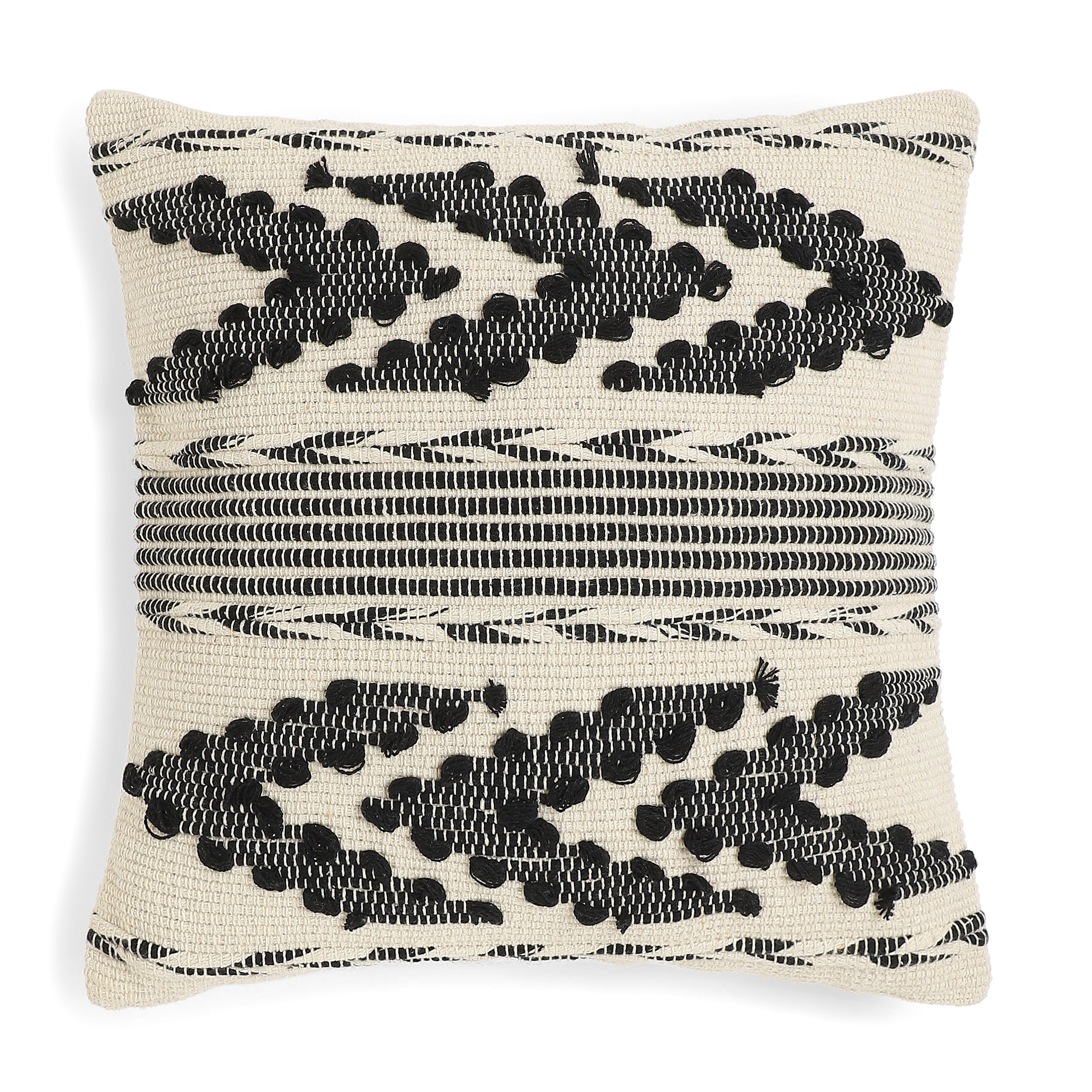 Vissencia 100% Cotton Cushion Cover | Black
