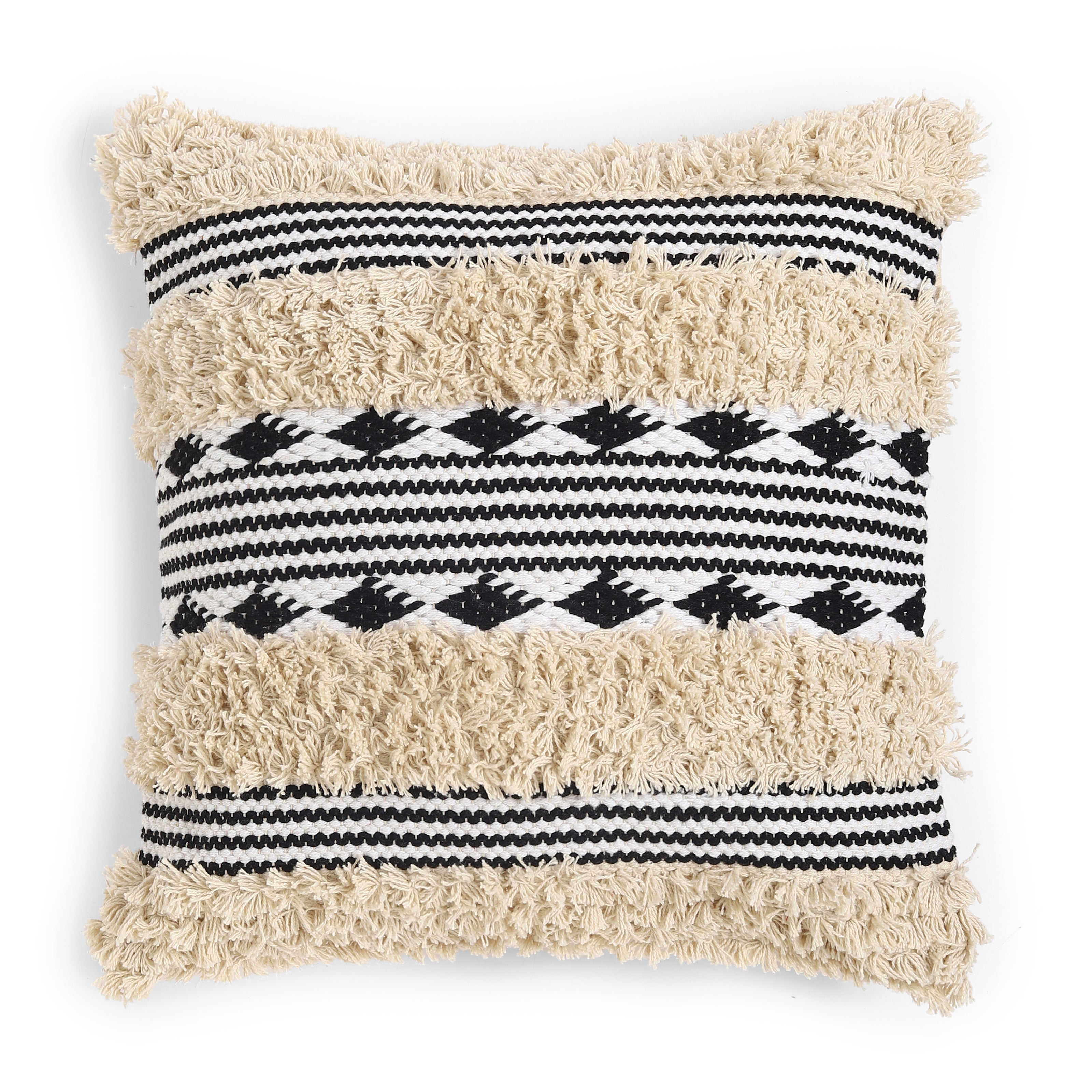 Vissencia 100% Cotton Cushion Cover | Black